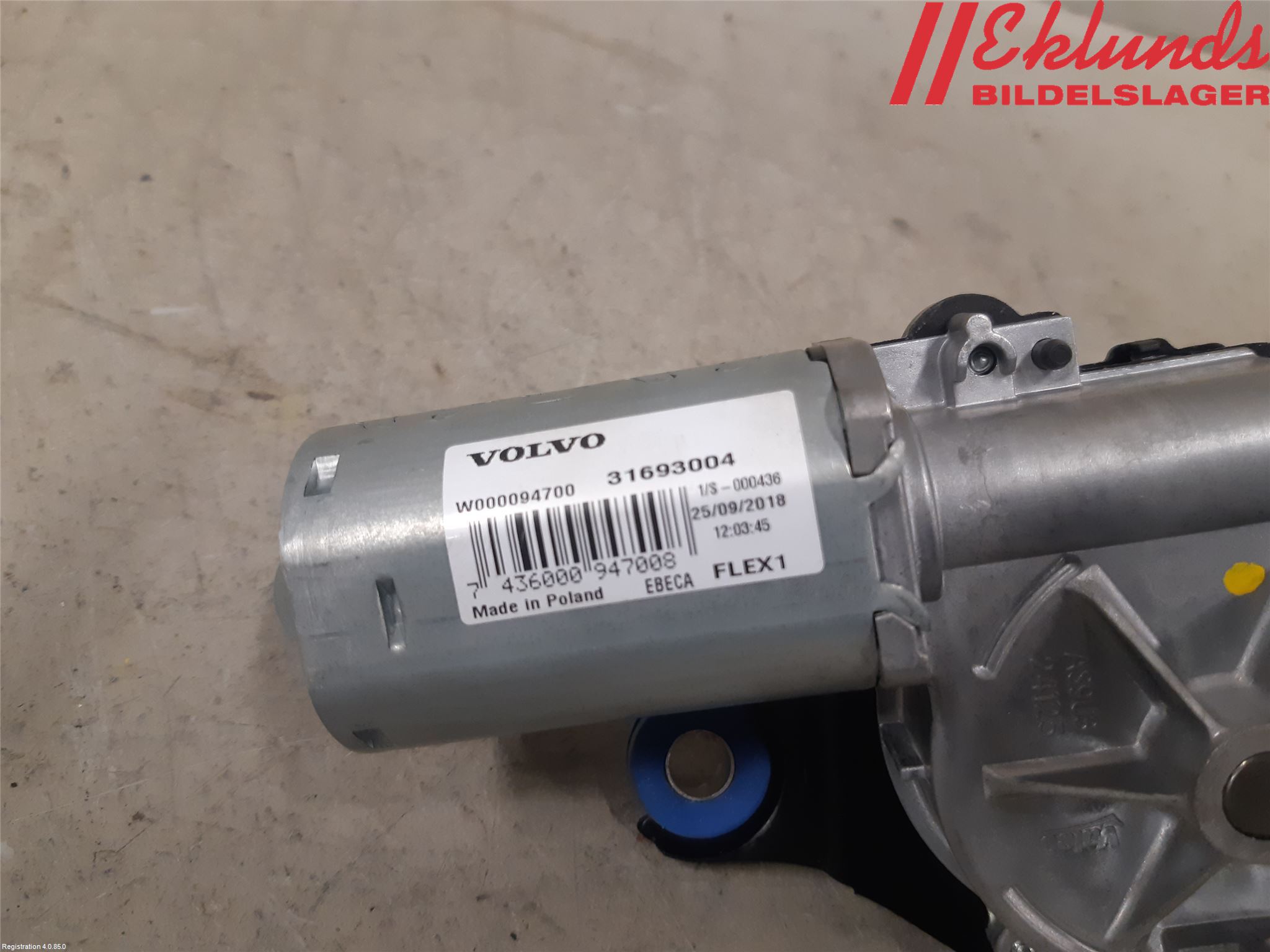 Volvo V60 19- Torkarmotor Baklucka