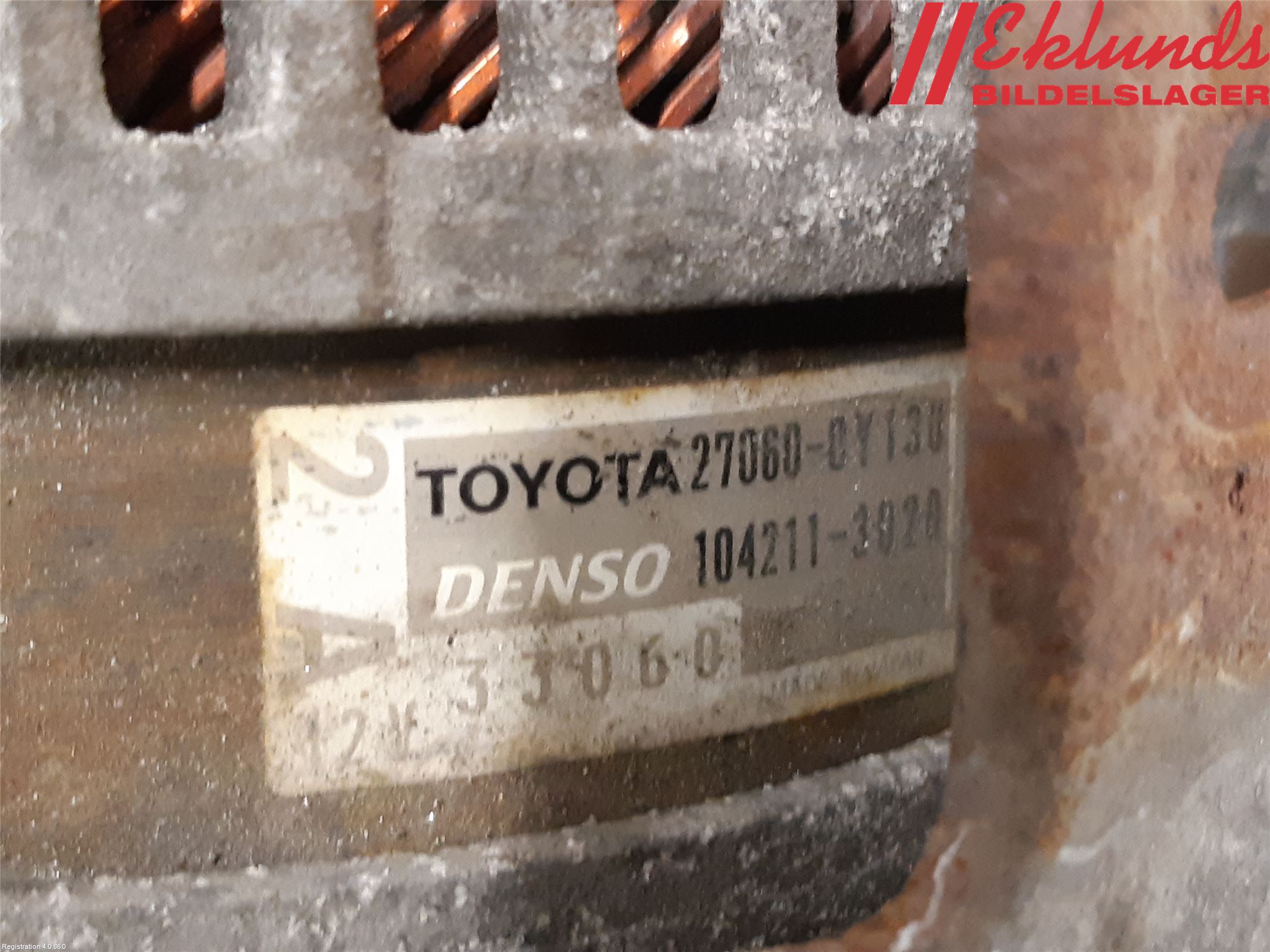 Toyota YARIS XP90 06-11 Generator