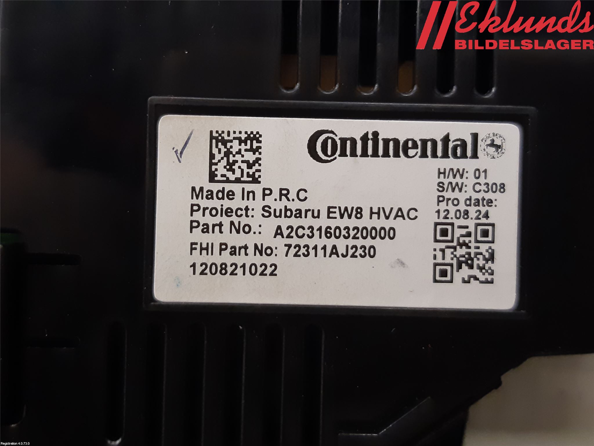 Subaru OUTBACK 10-15 Ac Styrenhet Ac Manöveren