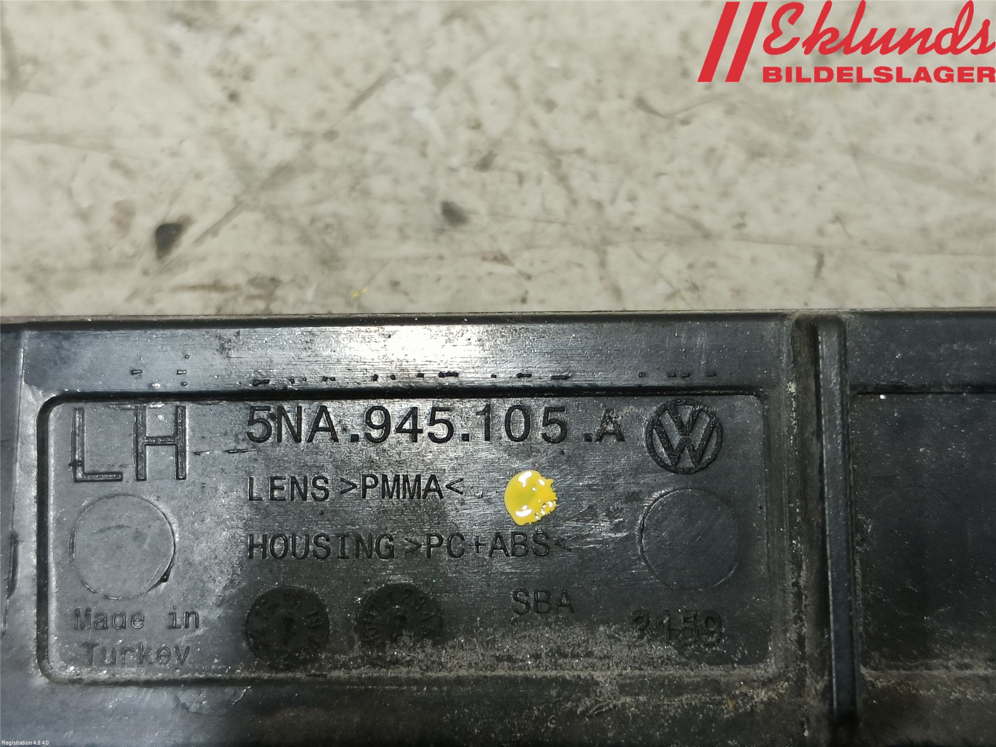 Volkswagen VW TIGUAN 16-24 Dimljus/Reflex Bak