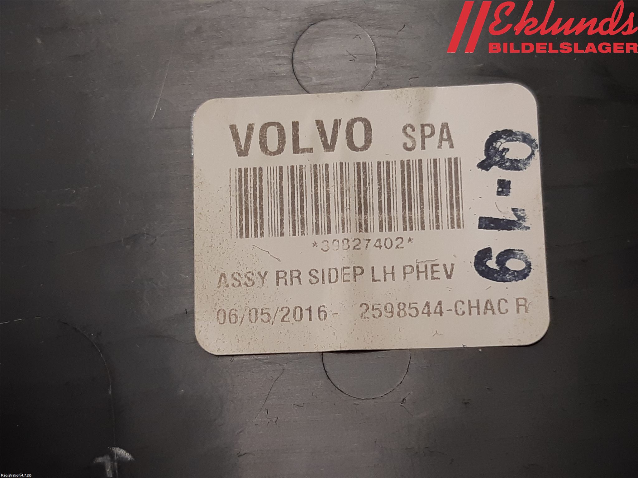 Volvo XC90/RECHARGE 16- Inr Tunnelfack