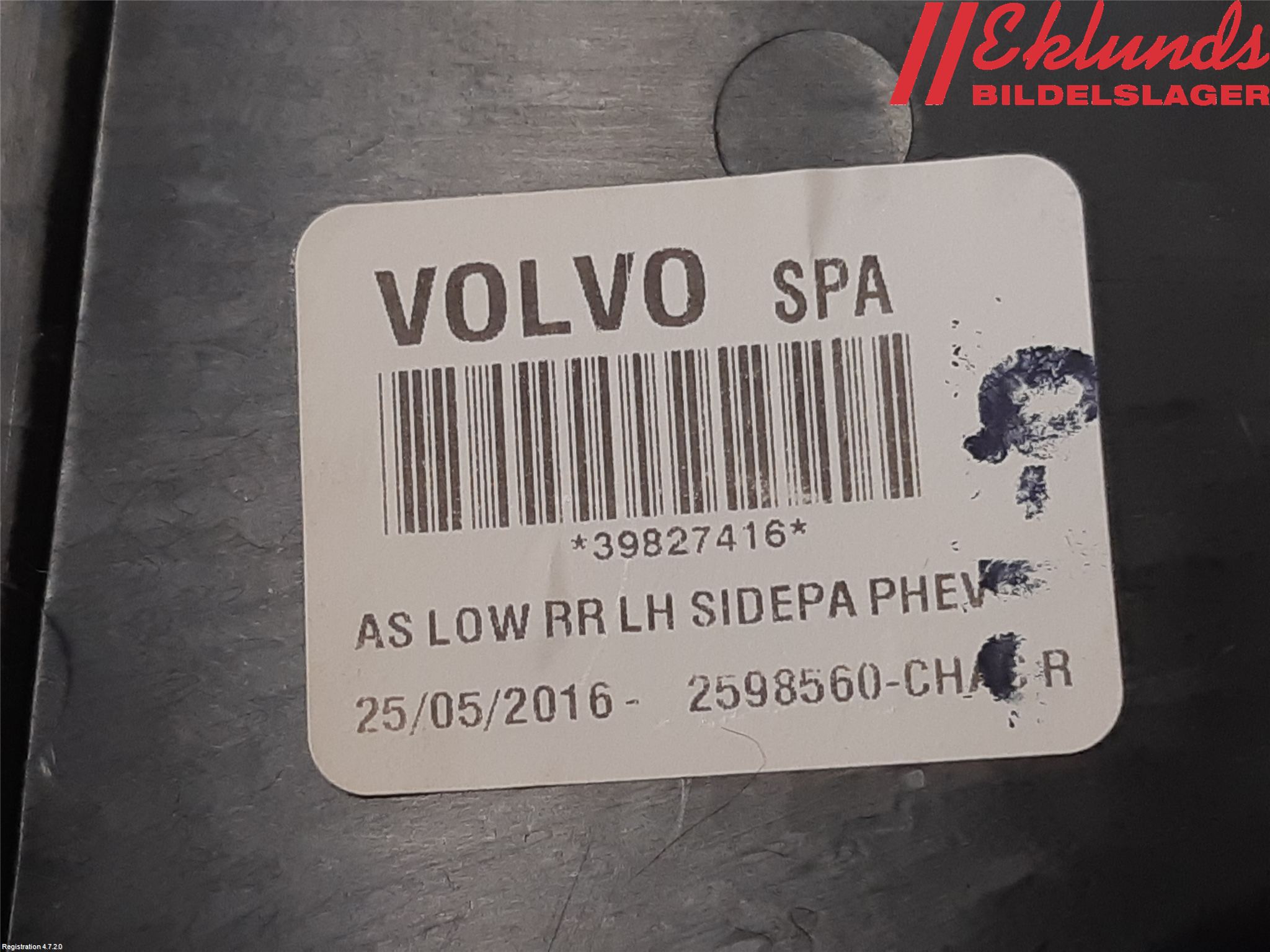 Volvo XC90/RECHARGE 16- Inr Tunnelfack