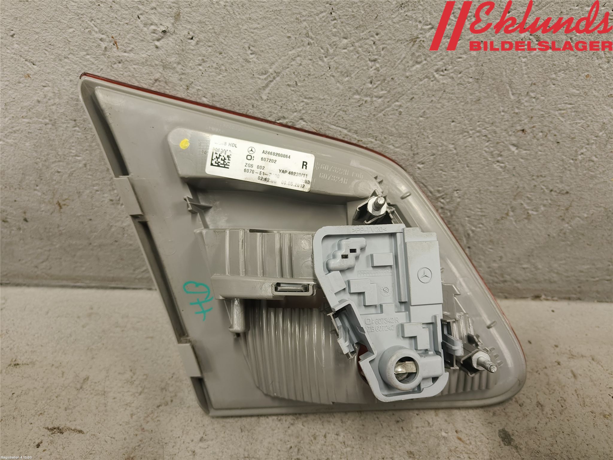 Mercedes-Benz MB B-KLASS (W246/W242) 12-19 Bakljus Lucka Hö