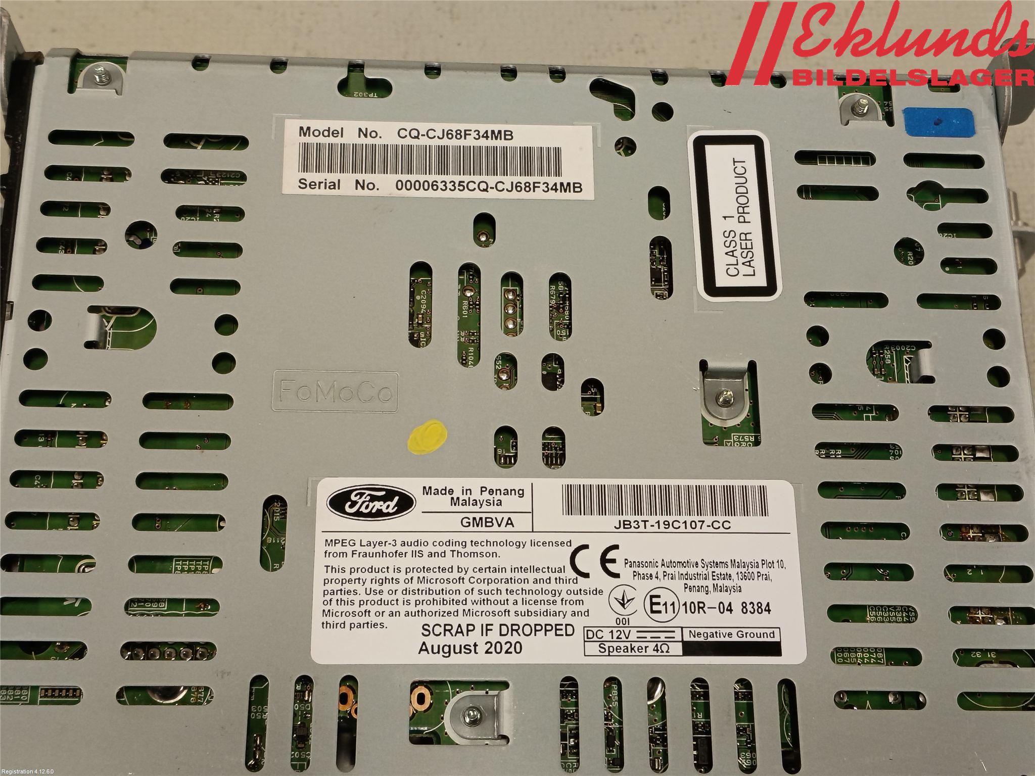 Ford RANGER EU 12-23 Styrenhet Multimedia