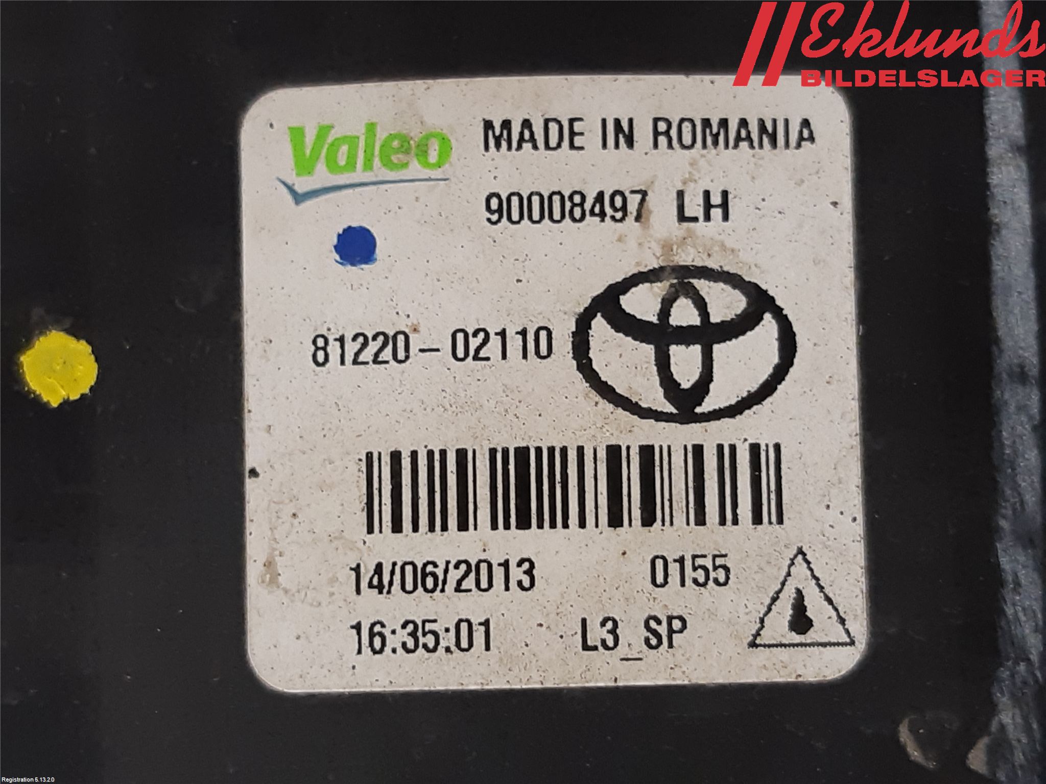 Toyota AURIS 13-19 Dimljus-Varselljus Fram
