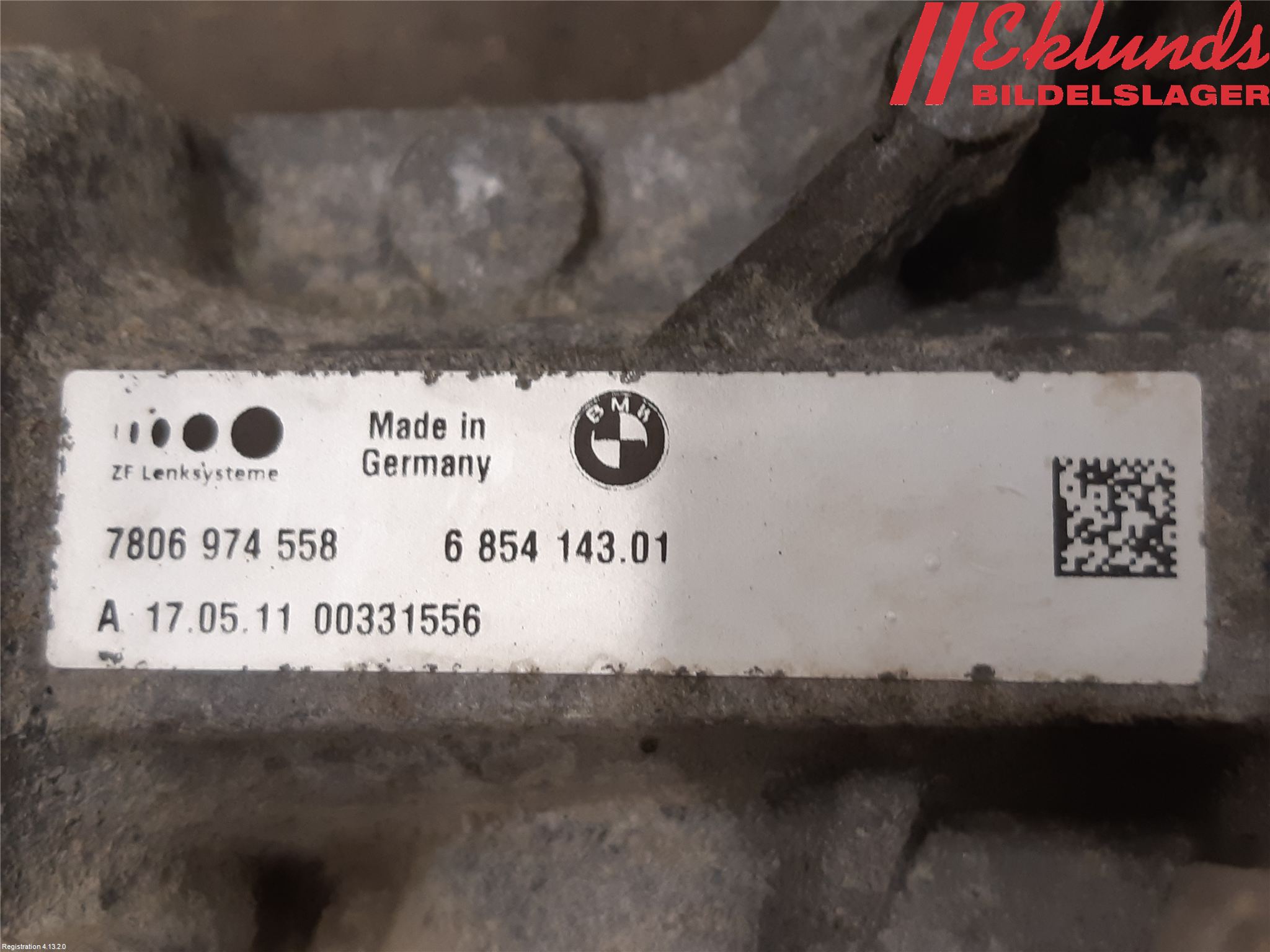 BMW 5 F10/F11/F18 09-17 Styrväxel Servo -Snäcka