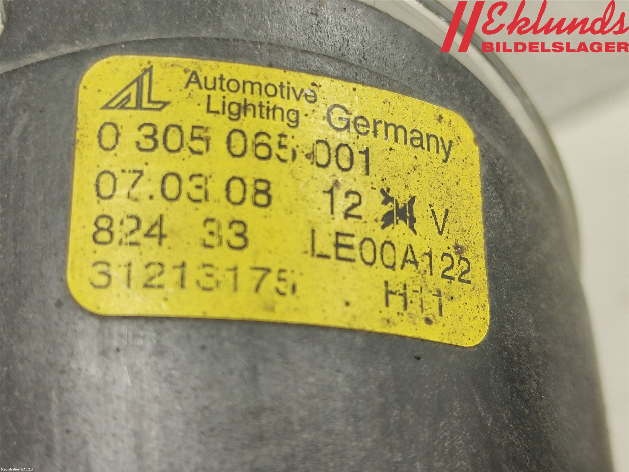 Volvo C70 06-10 Dimljus-Varselljus Fram