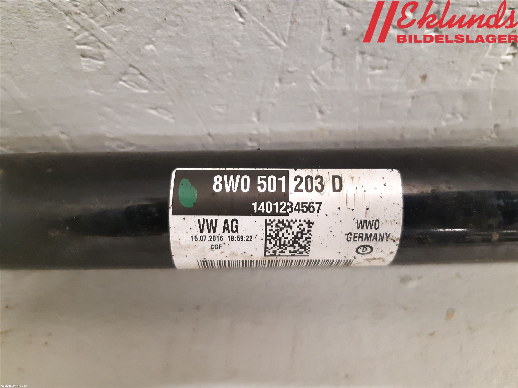 Audi A4/S4 B9 16-19 Drivaxel Bak Höger