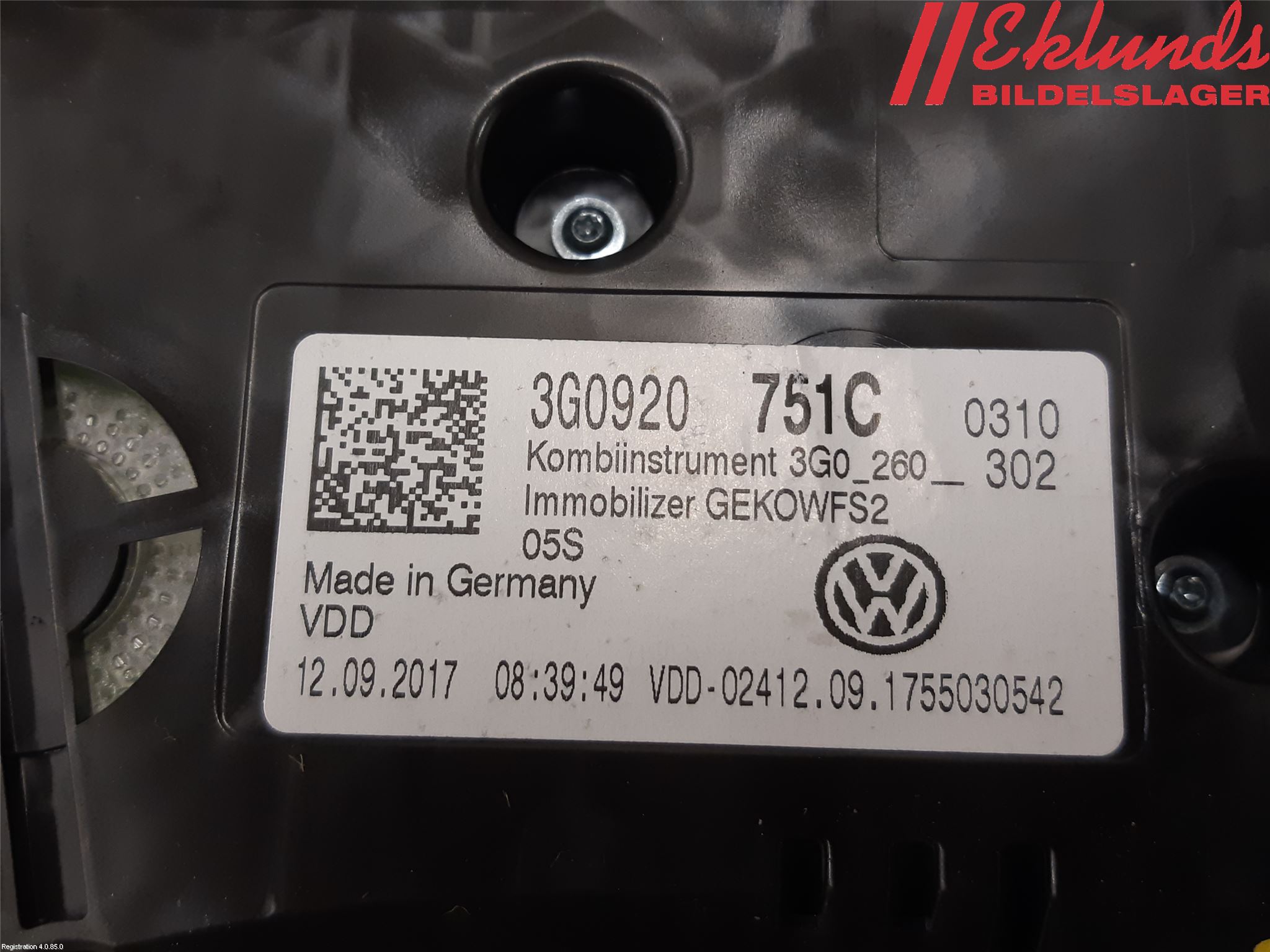 Volkswagen VW PASSAT 15-19 Instrument Komb