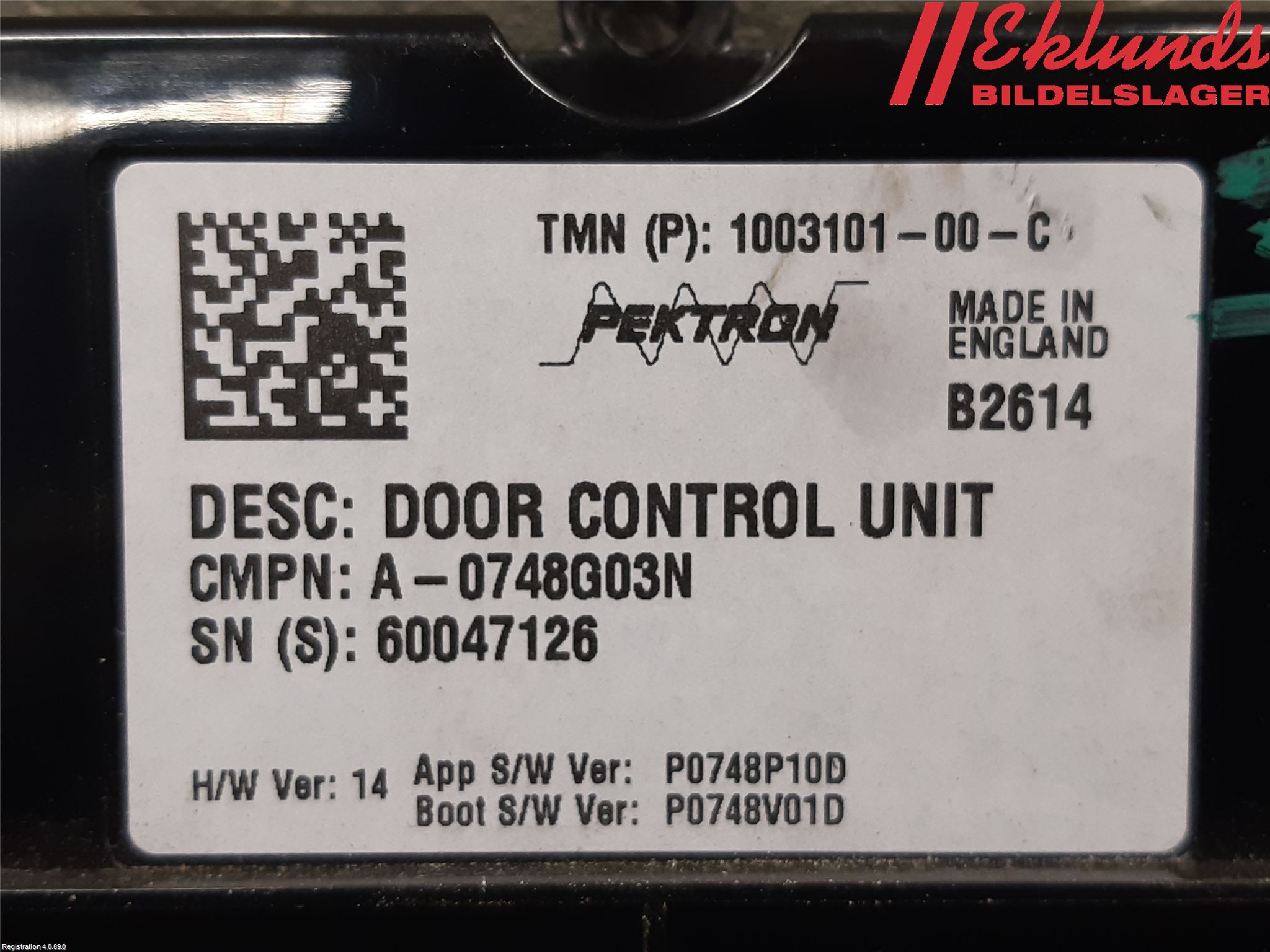 Tesla MODEL S 13- Styrenhet Dörr