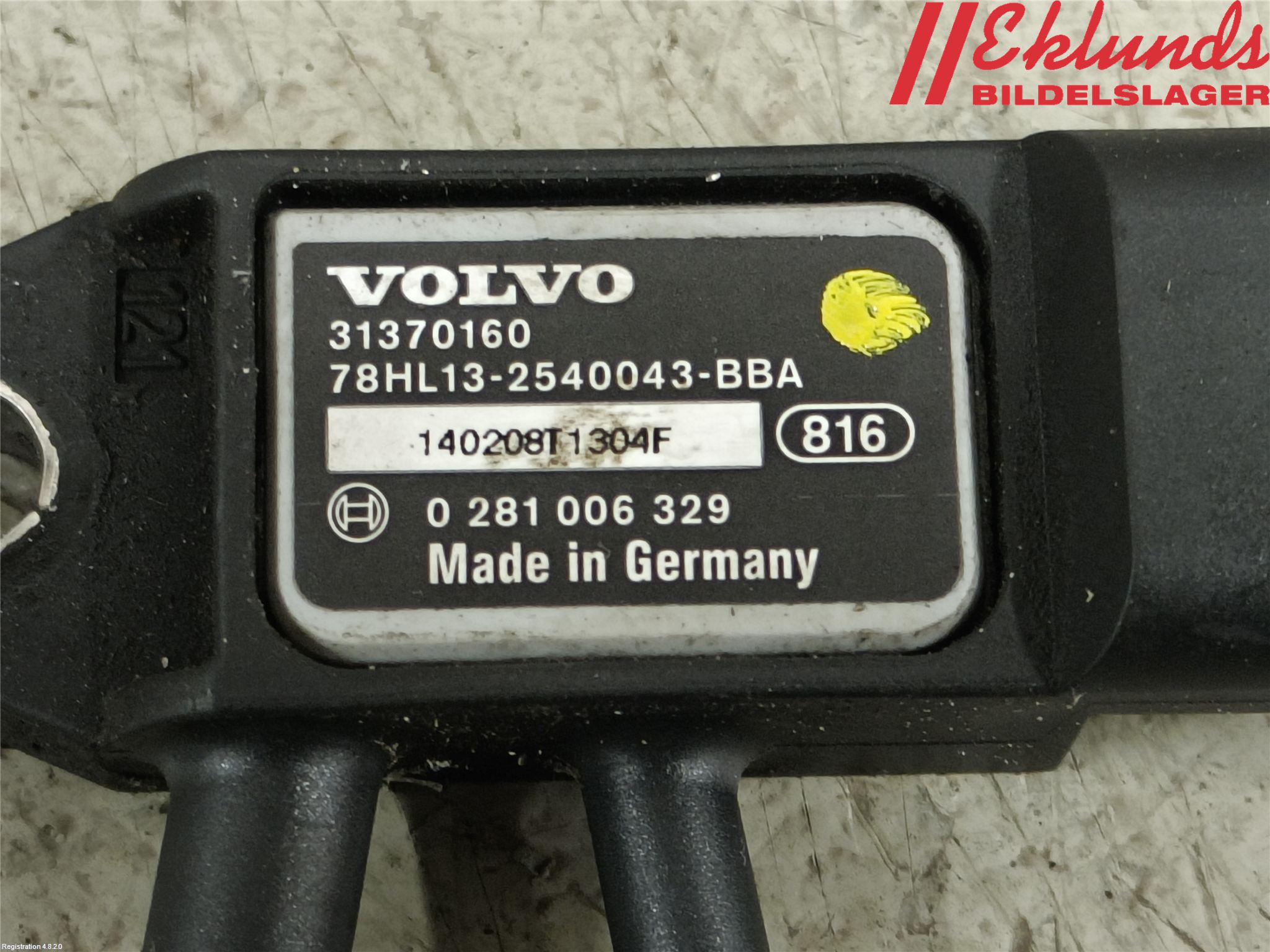 Volvo V60 14-18 Givare Temp-Tryck Avgas