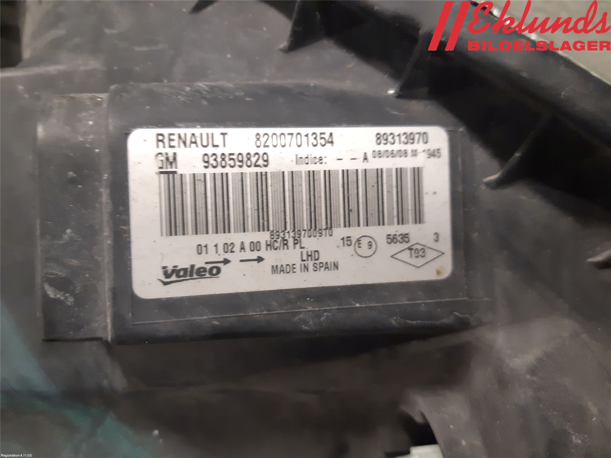 Opel VIVARO 01-14 Strålkastare Vänster
