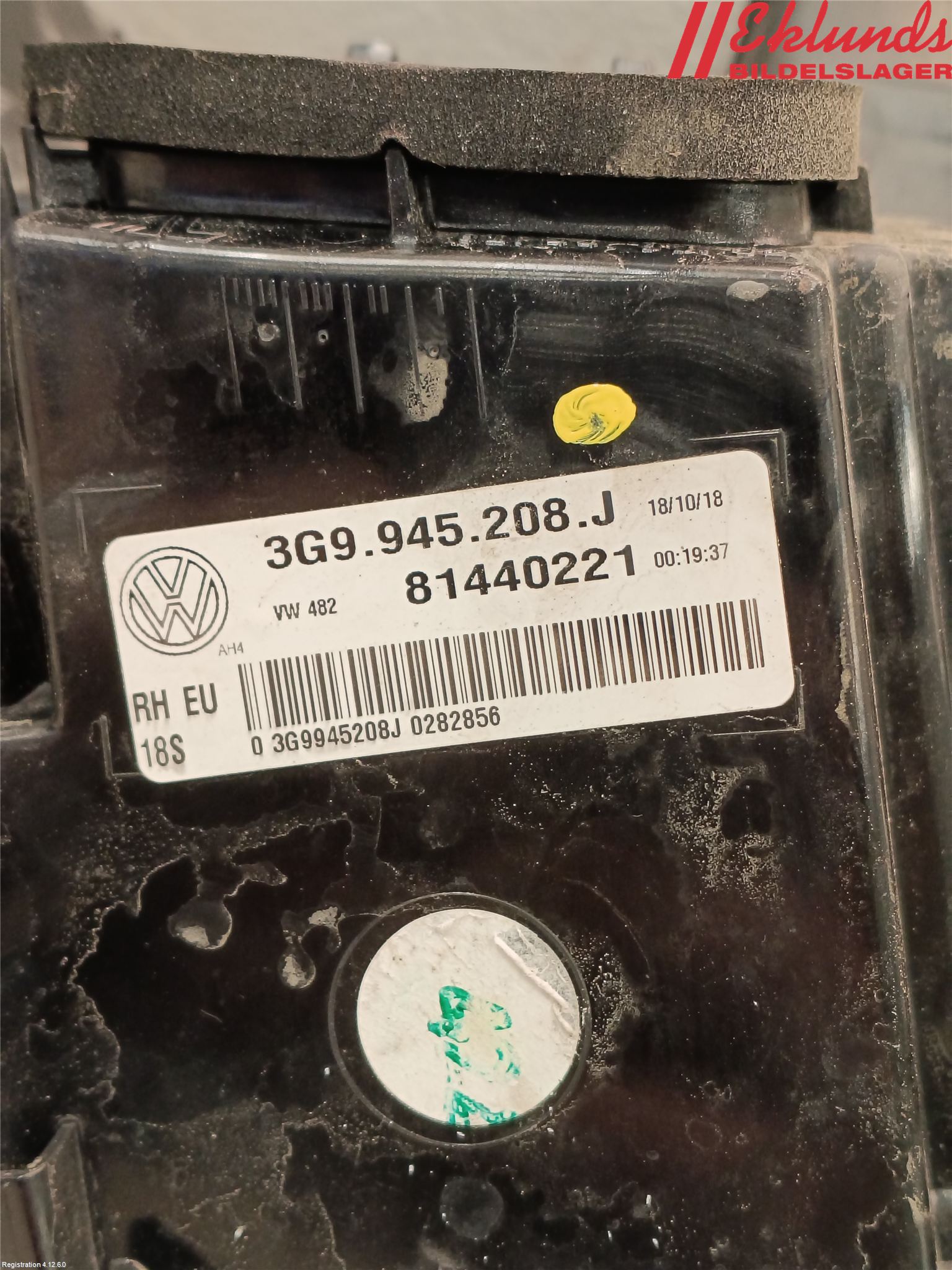 Volkswagen VW PASSAT 15-19 Bakljus Höger
