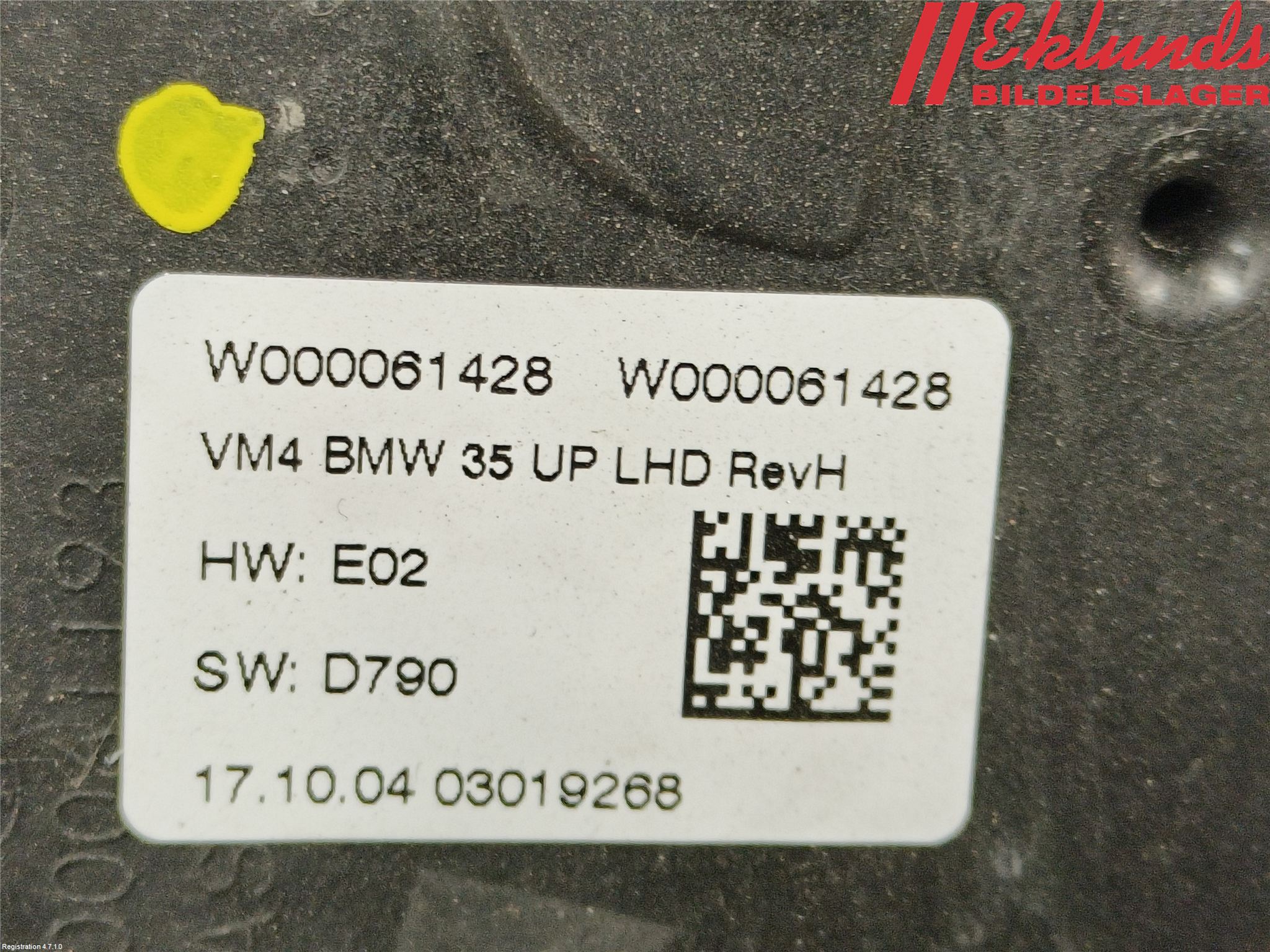 BMW 5 G30/G31/F90 17-23 Torkarmekanism Vindruta