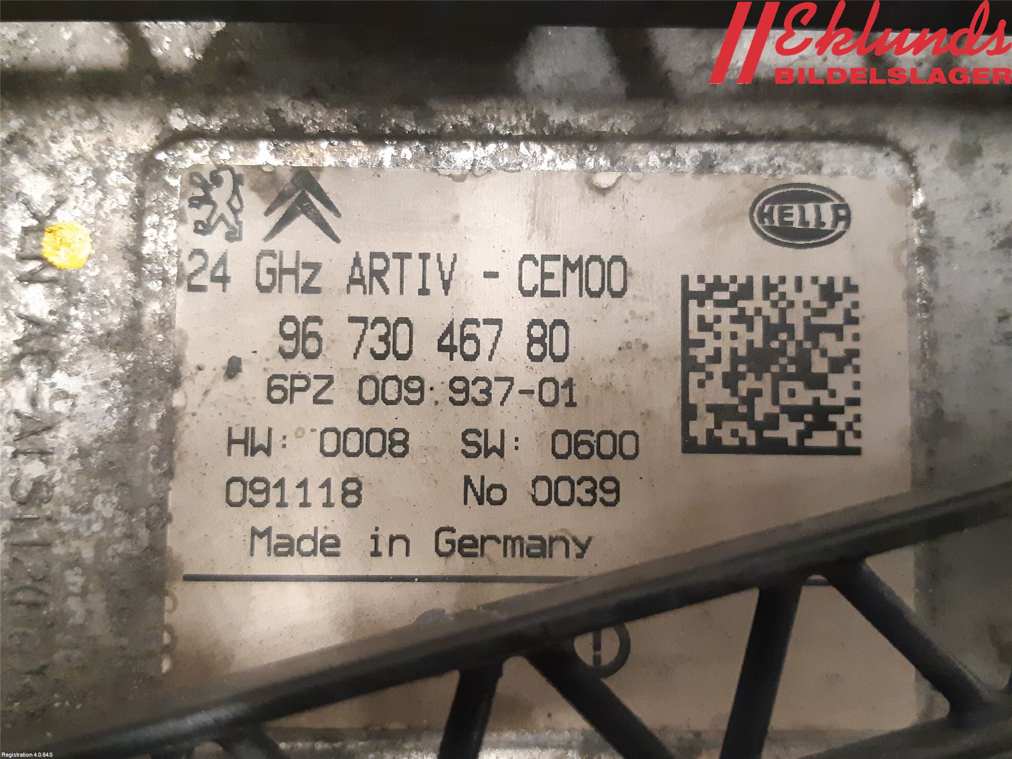 Peugeot 3008 09-16 Sensor Adaptiv Farthållare