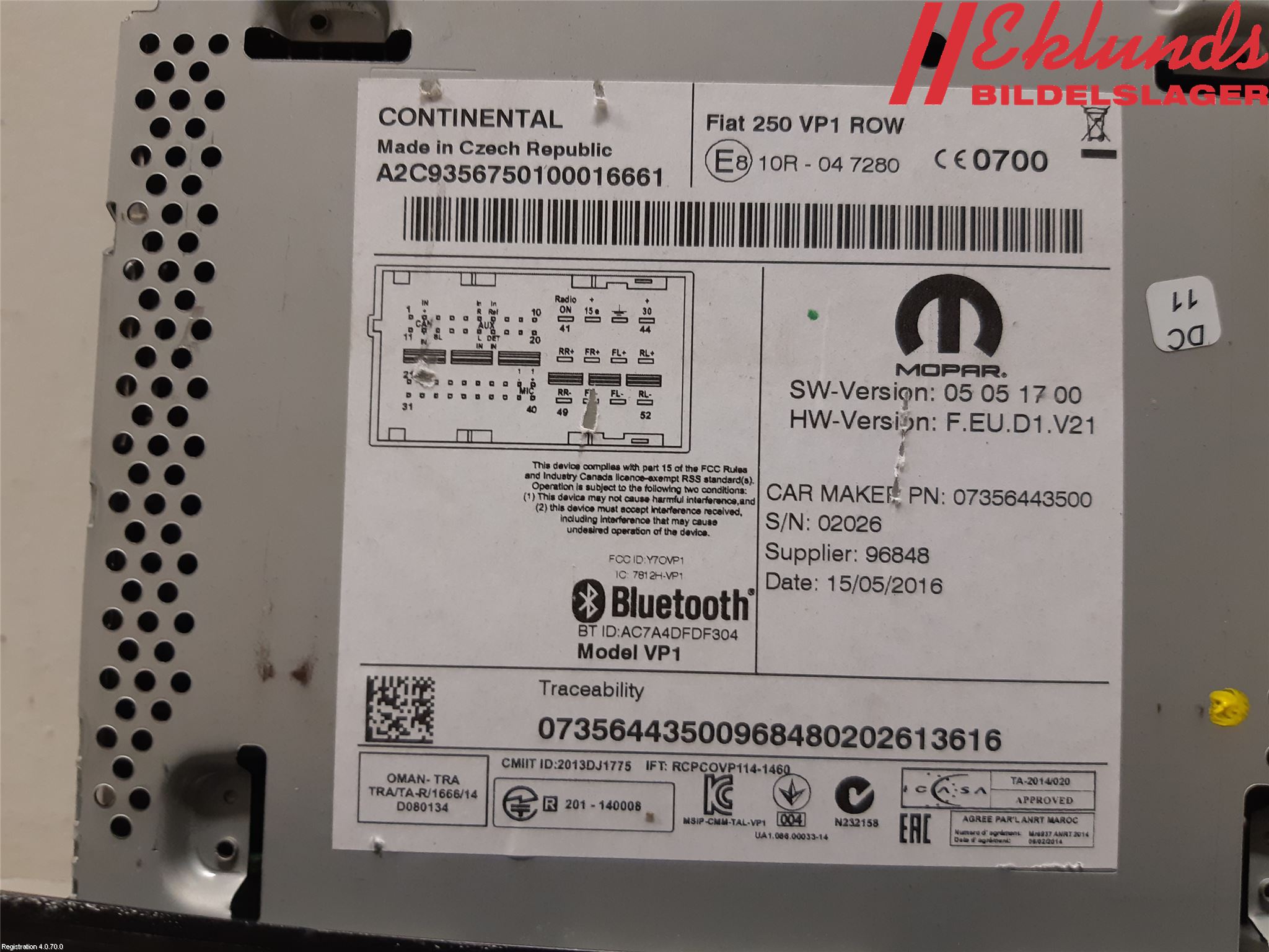 Peugeot BOXER/E-BOXER 15- Cd Radio - Multimediapanel