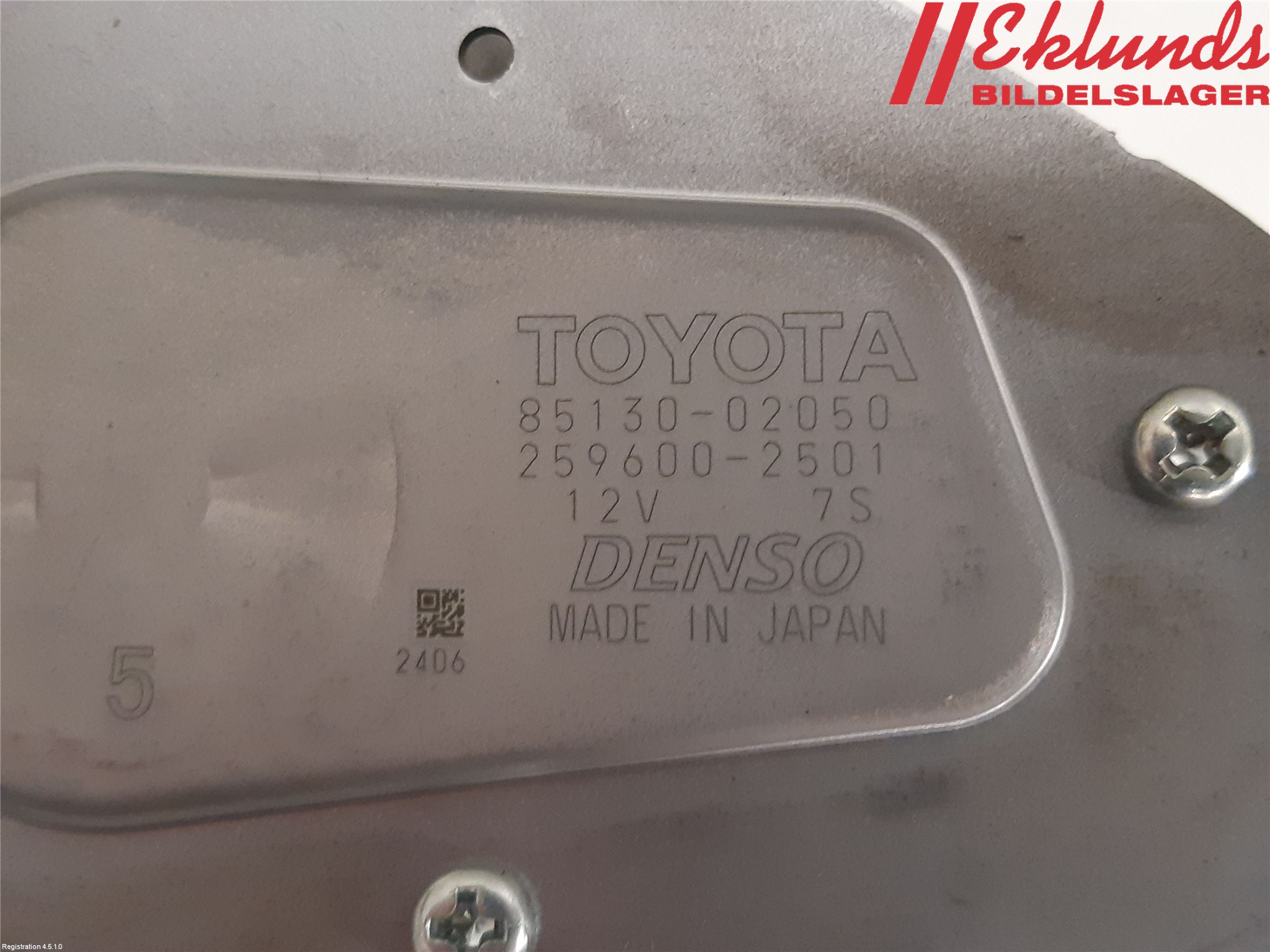 Toyota AURIS 13-19 Torkarmotor Baklucka