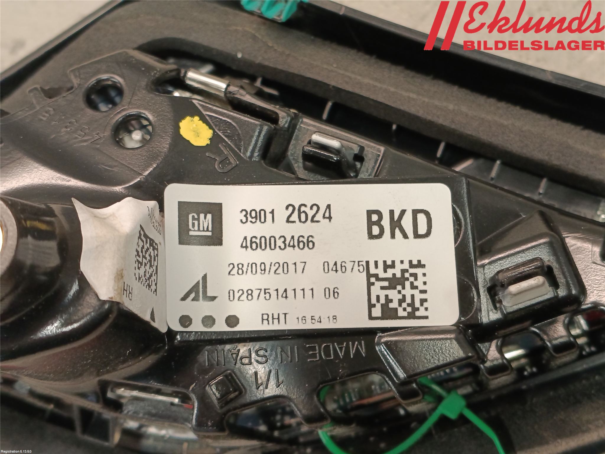 Opel CORSA E 15-19 Bakljus Lucka Hö