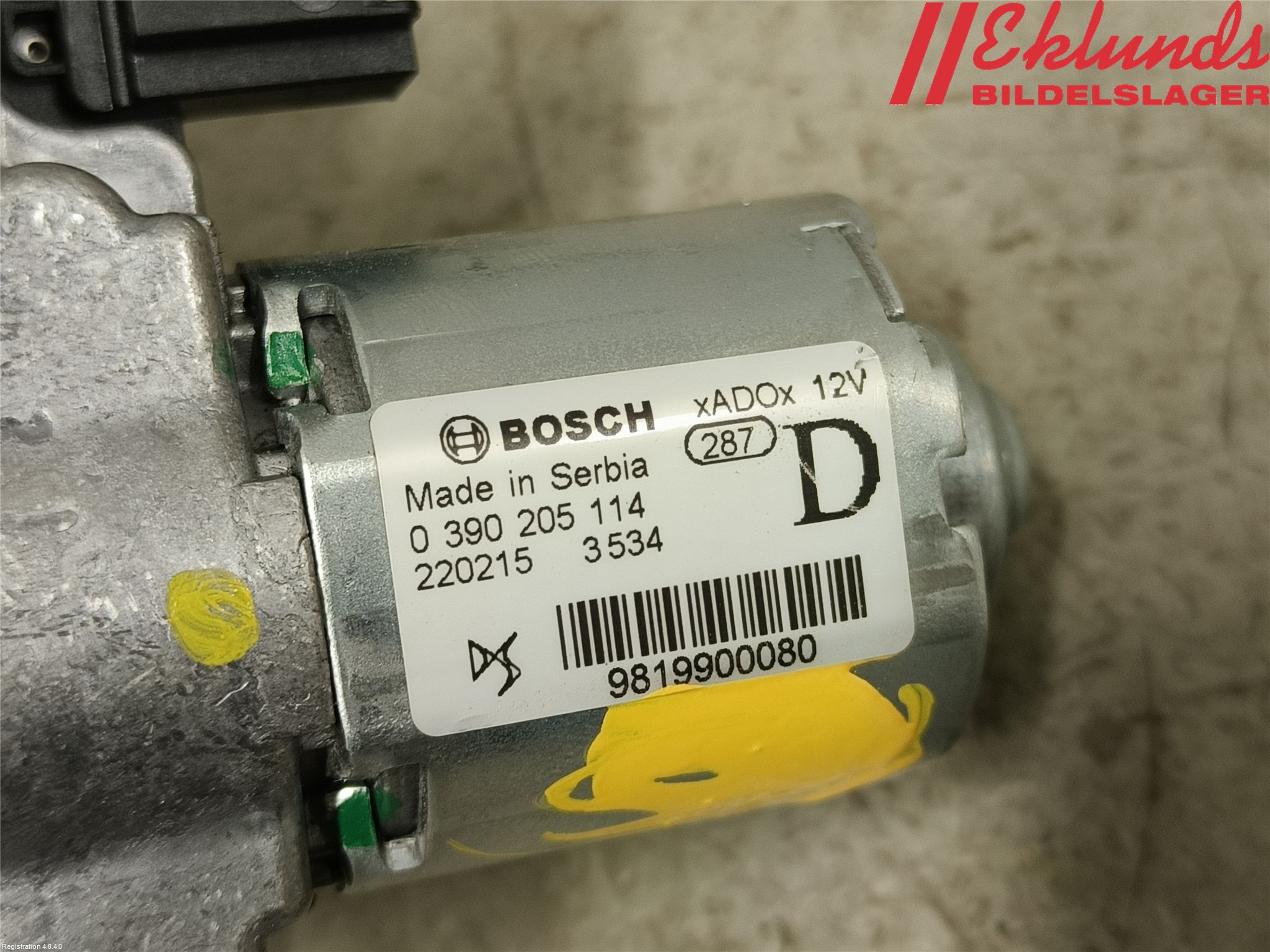 Peugeot 208/E-208 20- Torkarmotor Baklucka