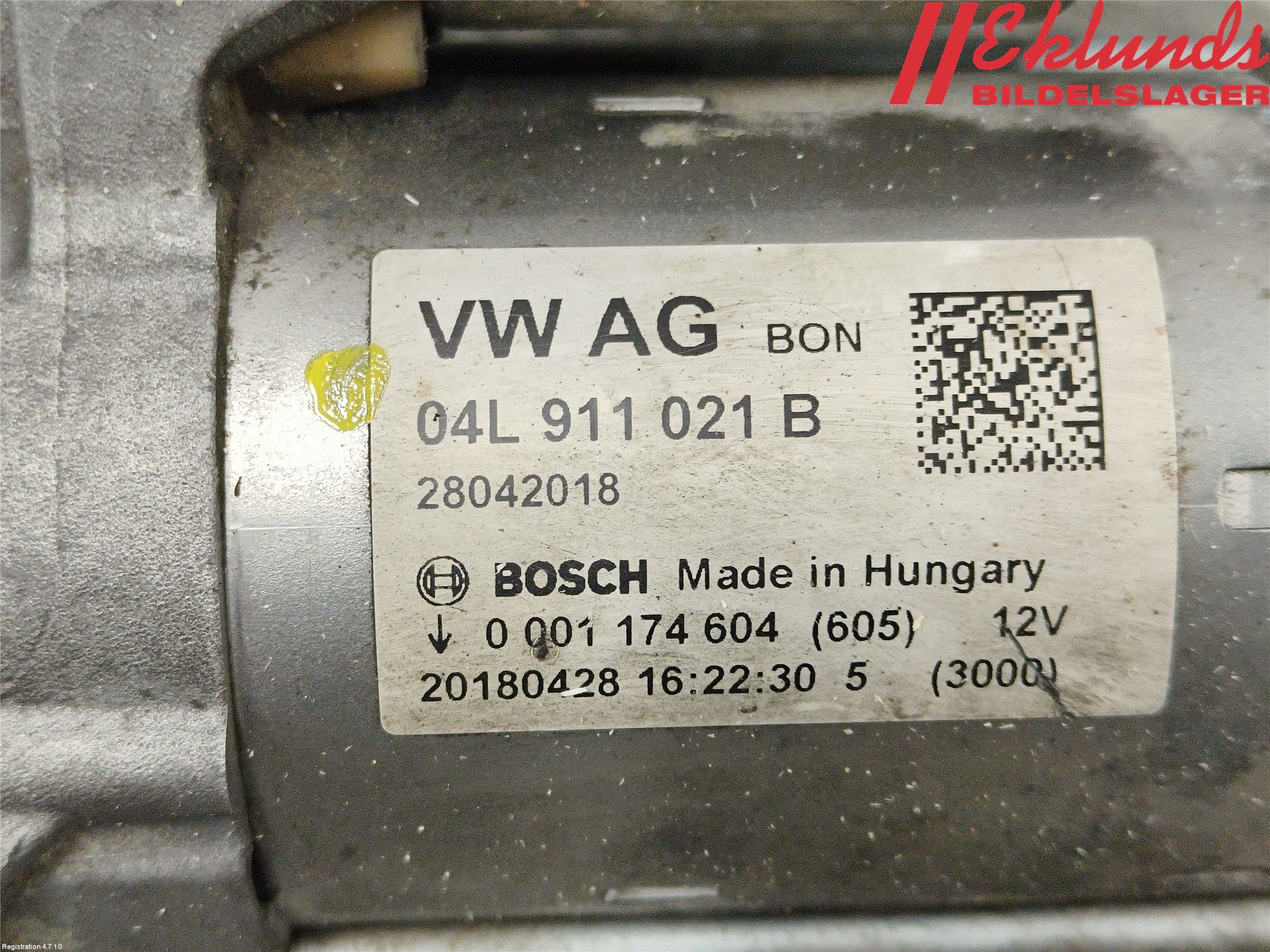 Audi A4/S4 B9 16-19 Startmotor Diesel