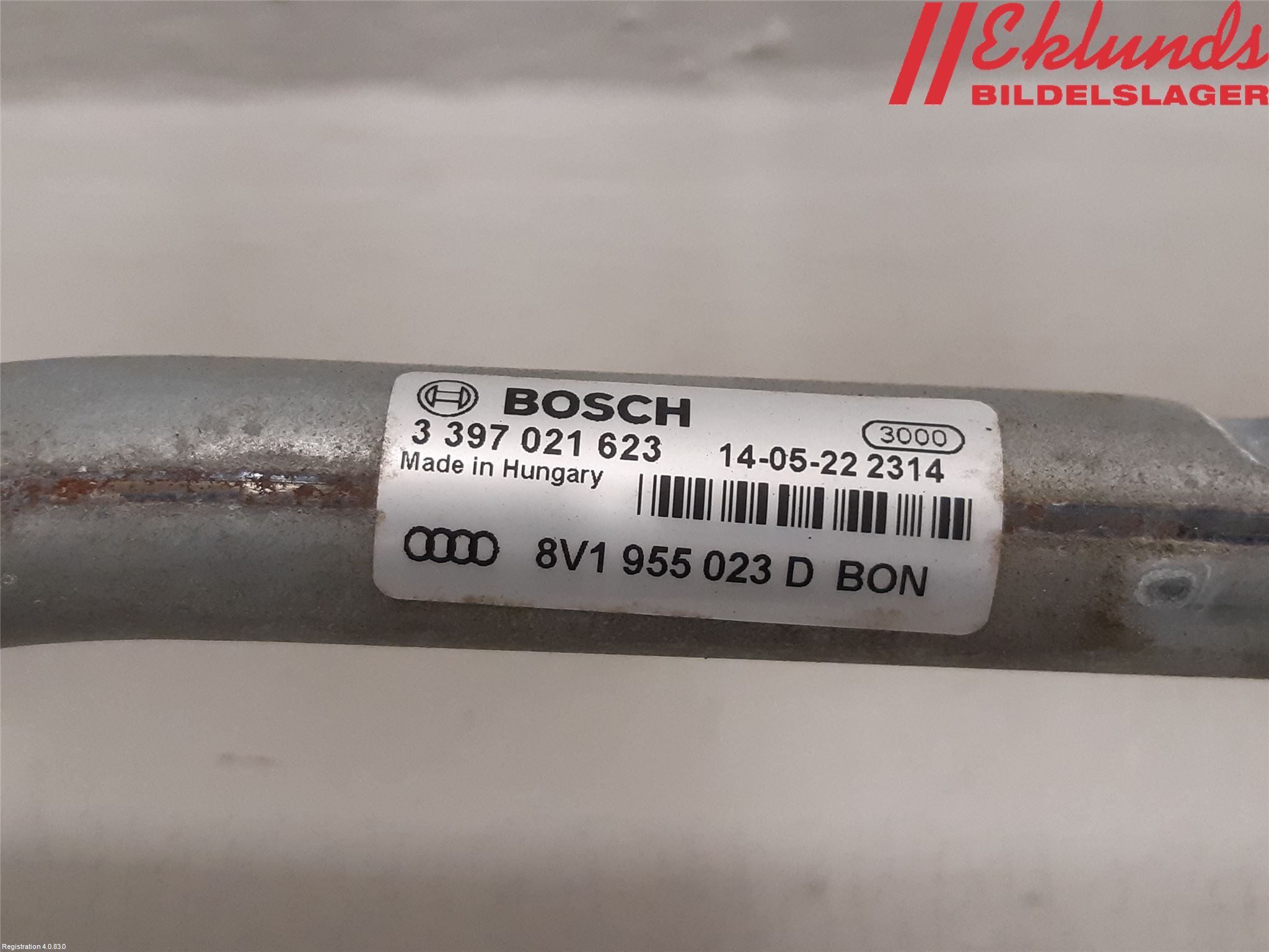 Audi A3/S3 8V 13-20 Torkarmekanism Vindruta