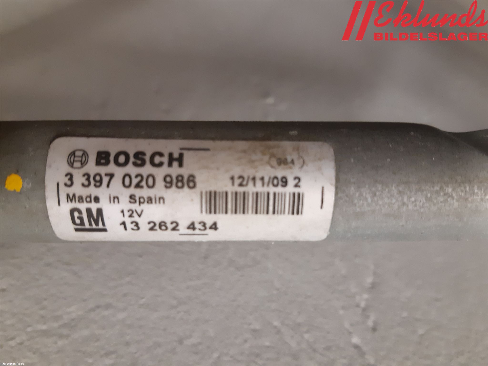 Opel ASTRA J 10-15 Torkarmekanism Vindruta