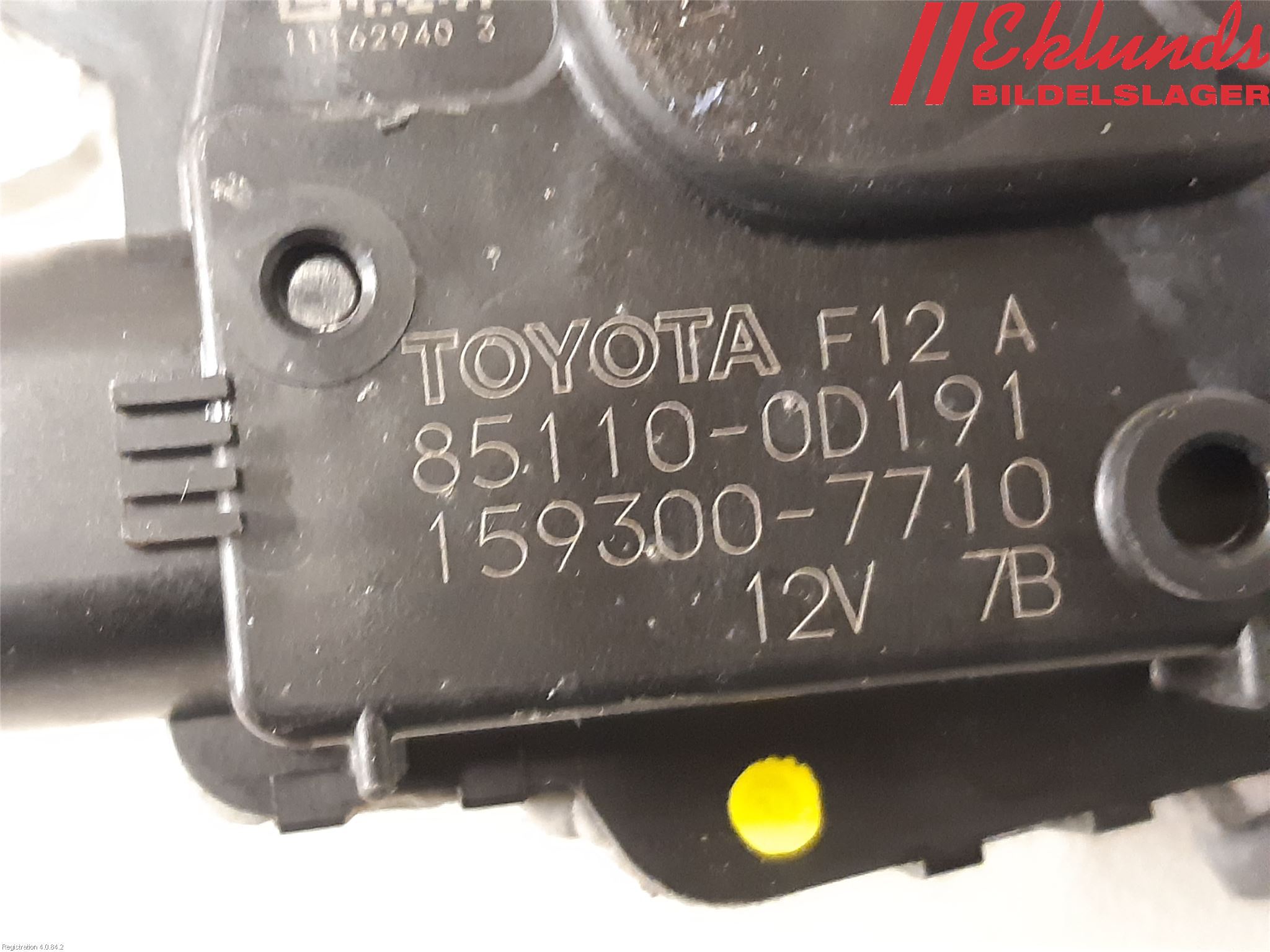Toyota YARIS XP130 15-20 Torkarmotor Vindruta