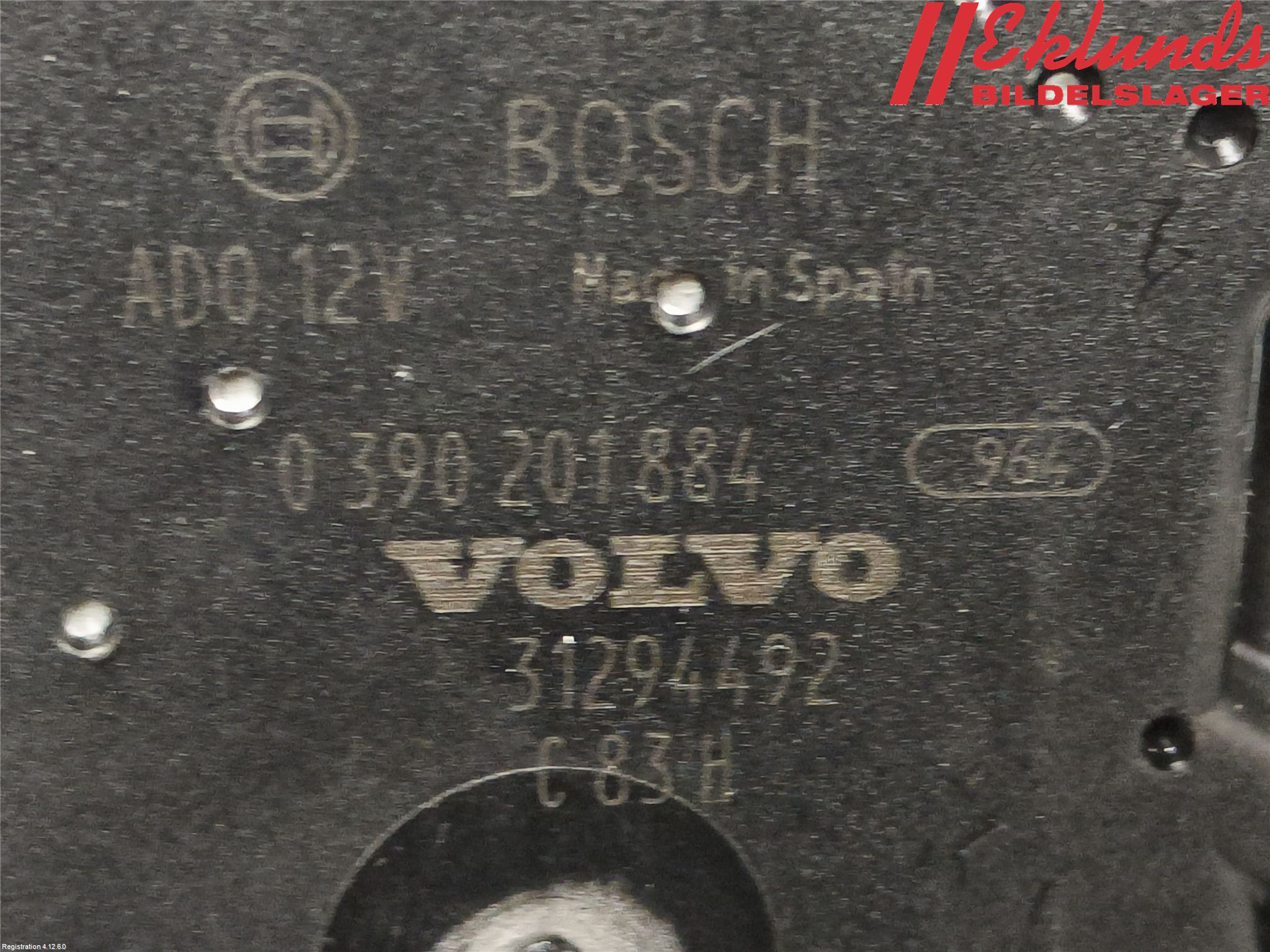 Volvo V60 14-18 Torkarmotor Baklucka