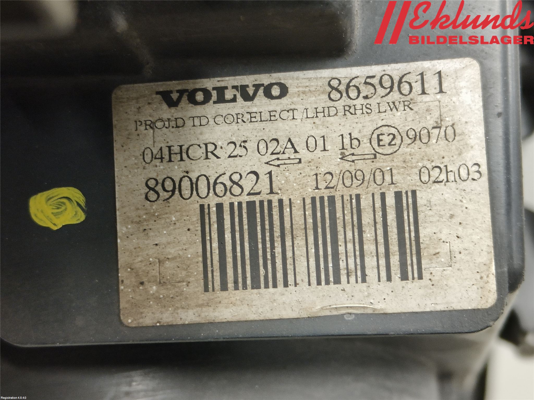 Volvo S60 01-04 Strålkastare Höger