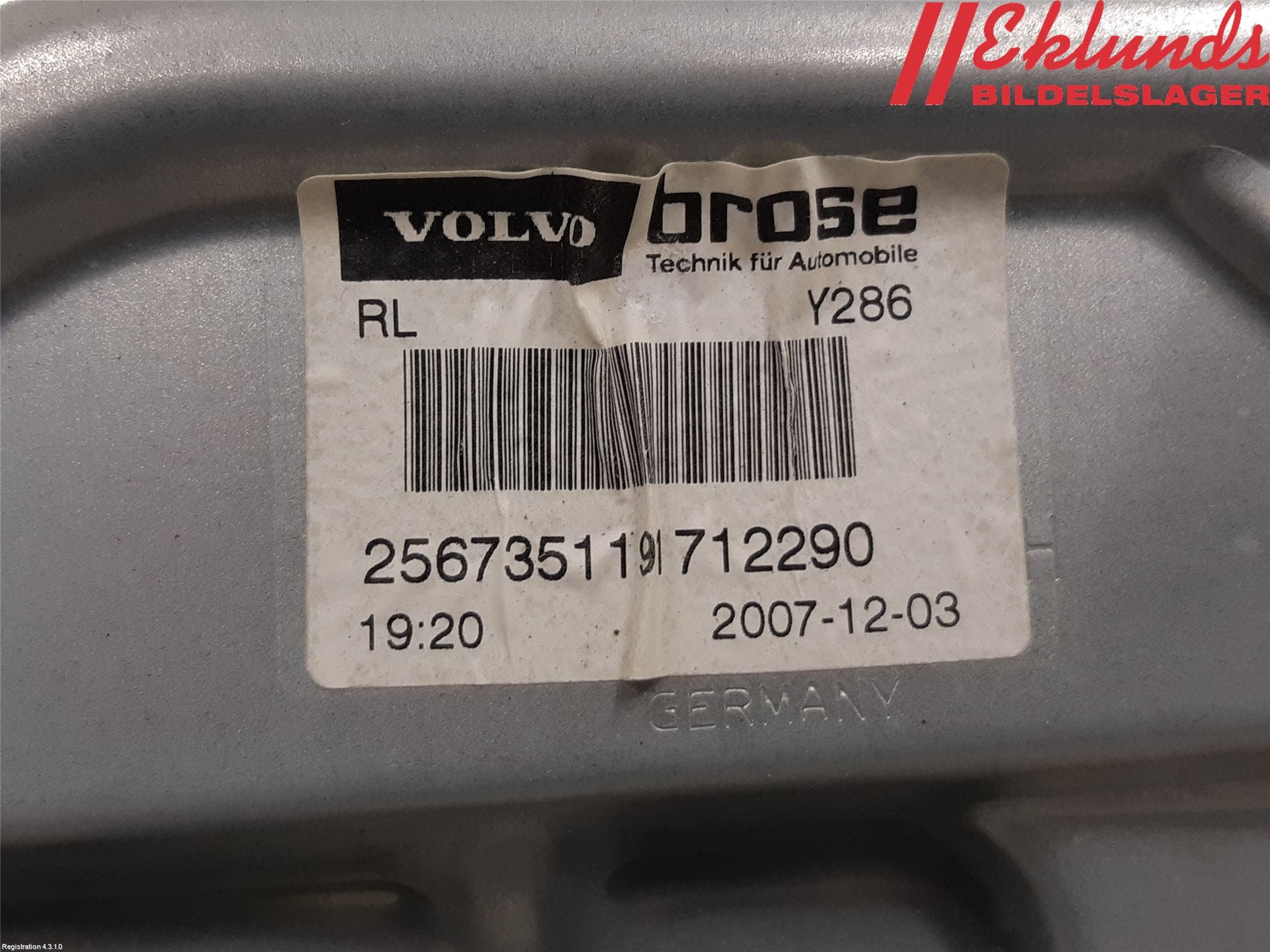 Volvo S80 07-13 Fönsterhiss El Kompl