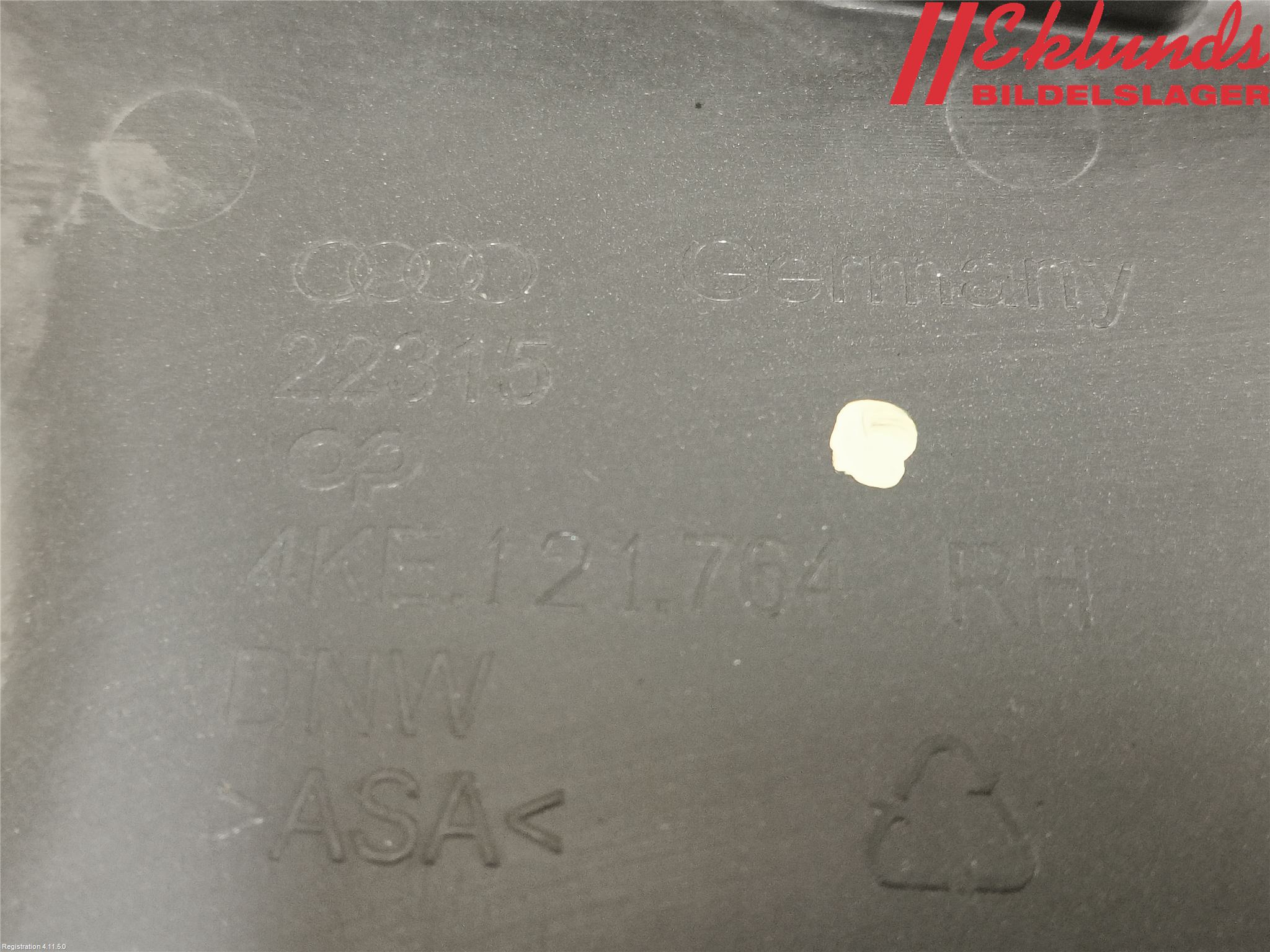 Audi E-TRON, S GE 19- Deflektor Plåt-Plast Kylning