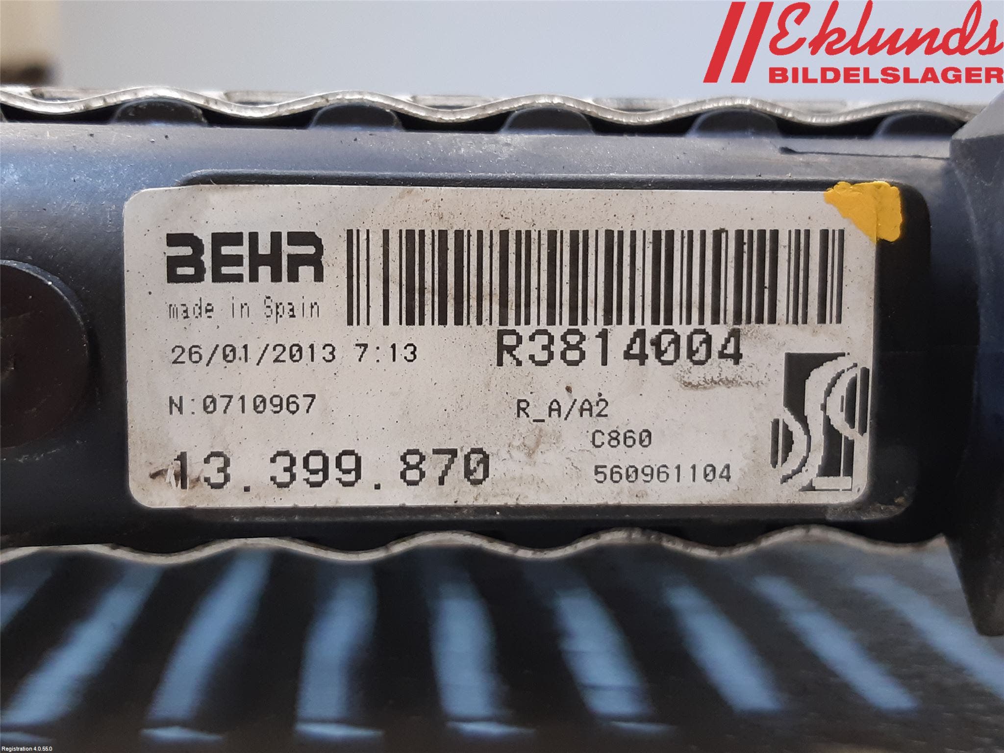 Opel ADAM 13-20 Kylare Man