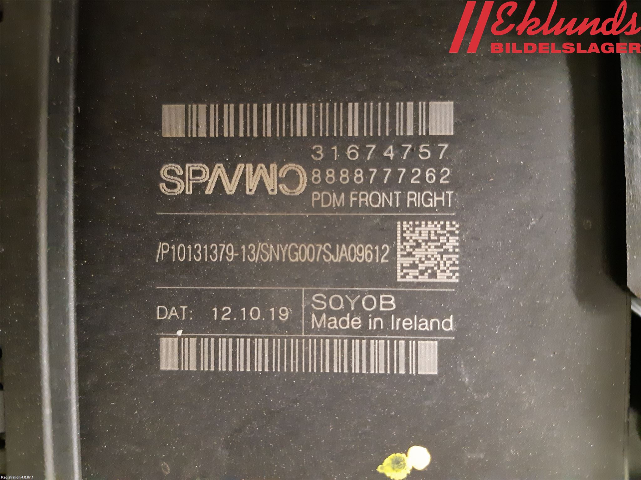 Volvo V60 19- Fönsterhiss El Kompl