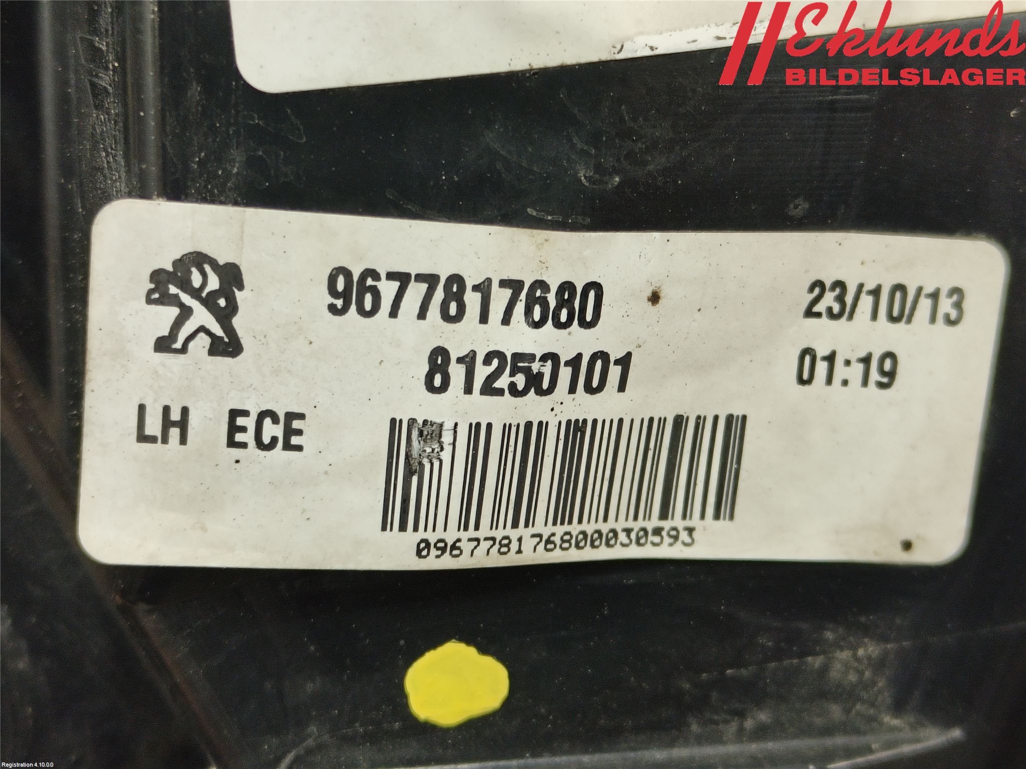 Peugeot 308 14-21 Bakljus Vänster