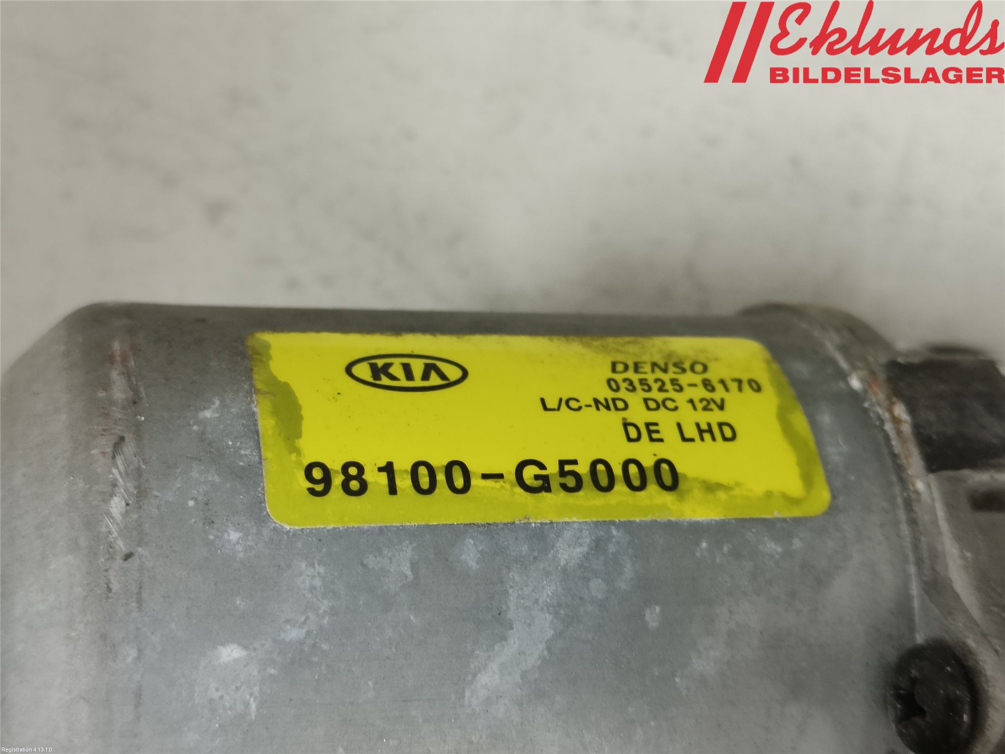 Kia NIRO (DE) 17-22 Torkarmekanism Vindruta