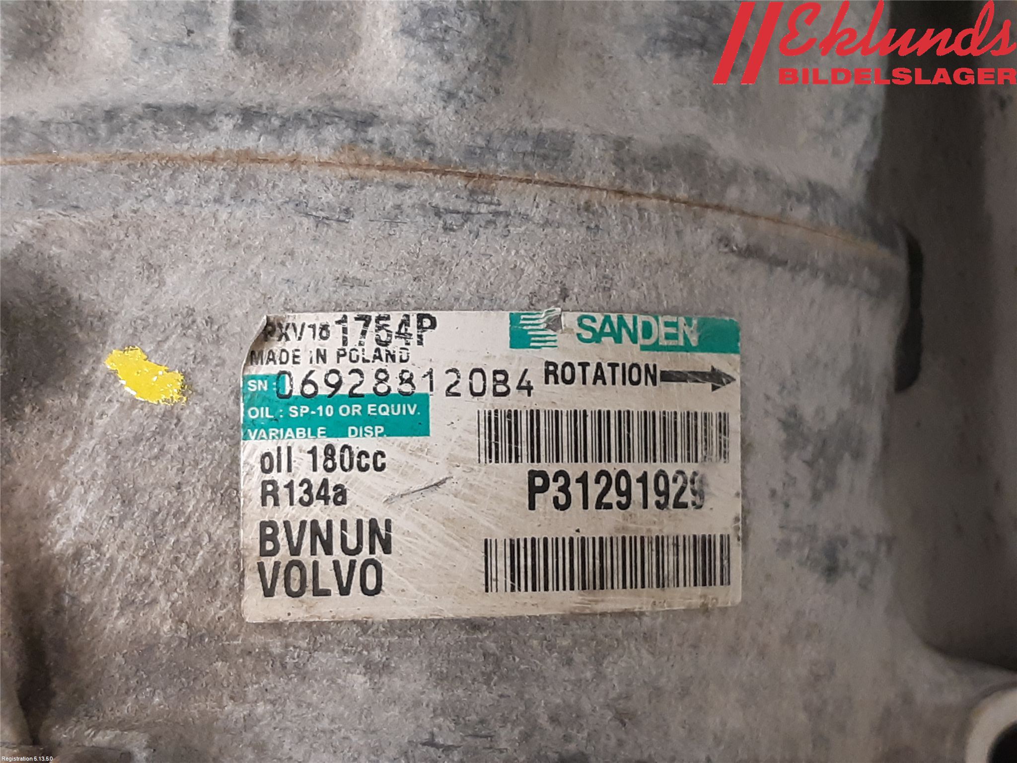 Volvo C30 10-13 Ac Kompressor