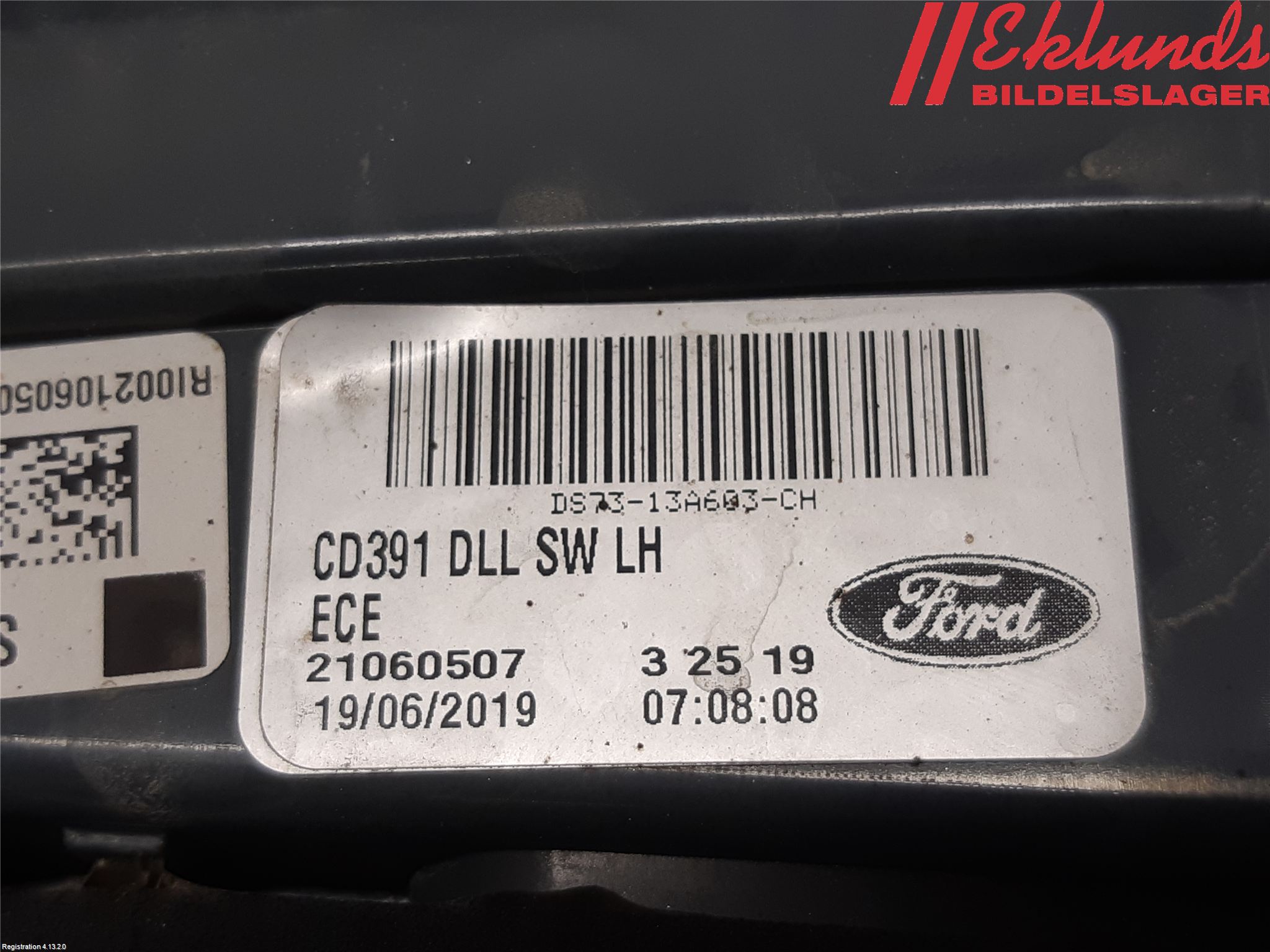 Ford MONDEO 15-22 Bakljus Lucka Vä