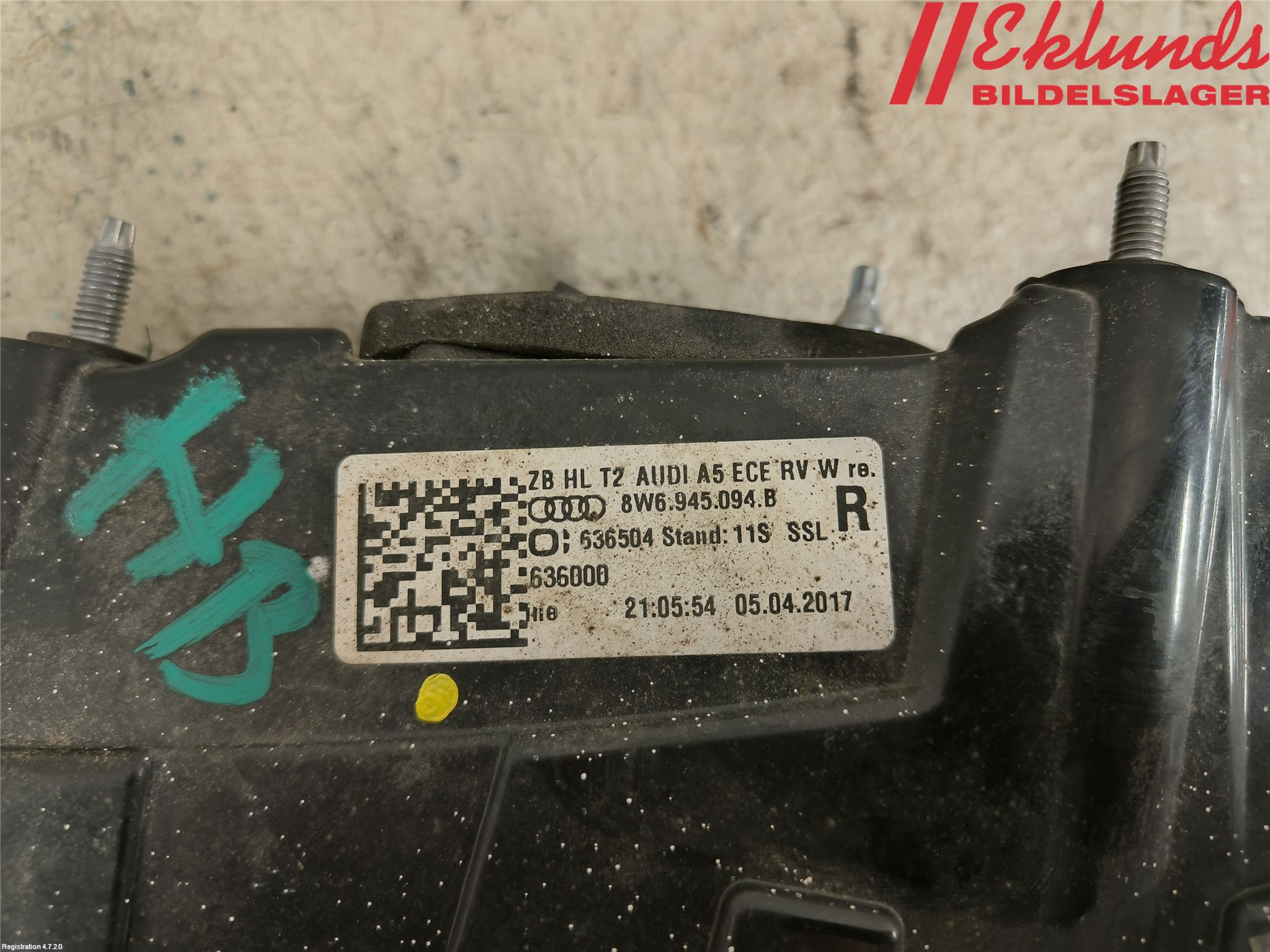 Audi A5 17- Bakljus Lucka Hö