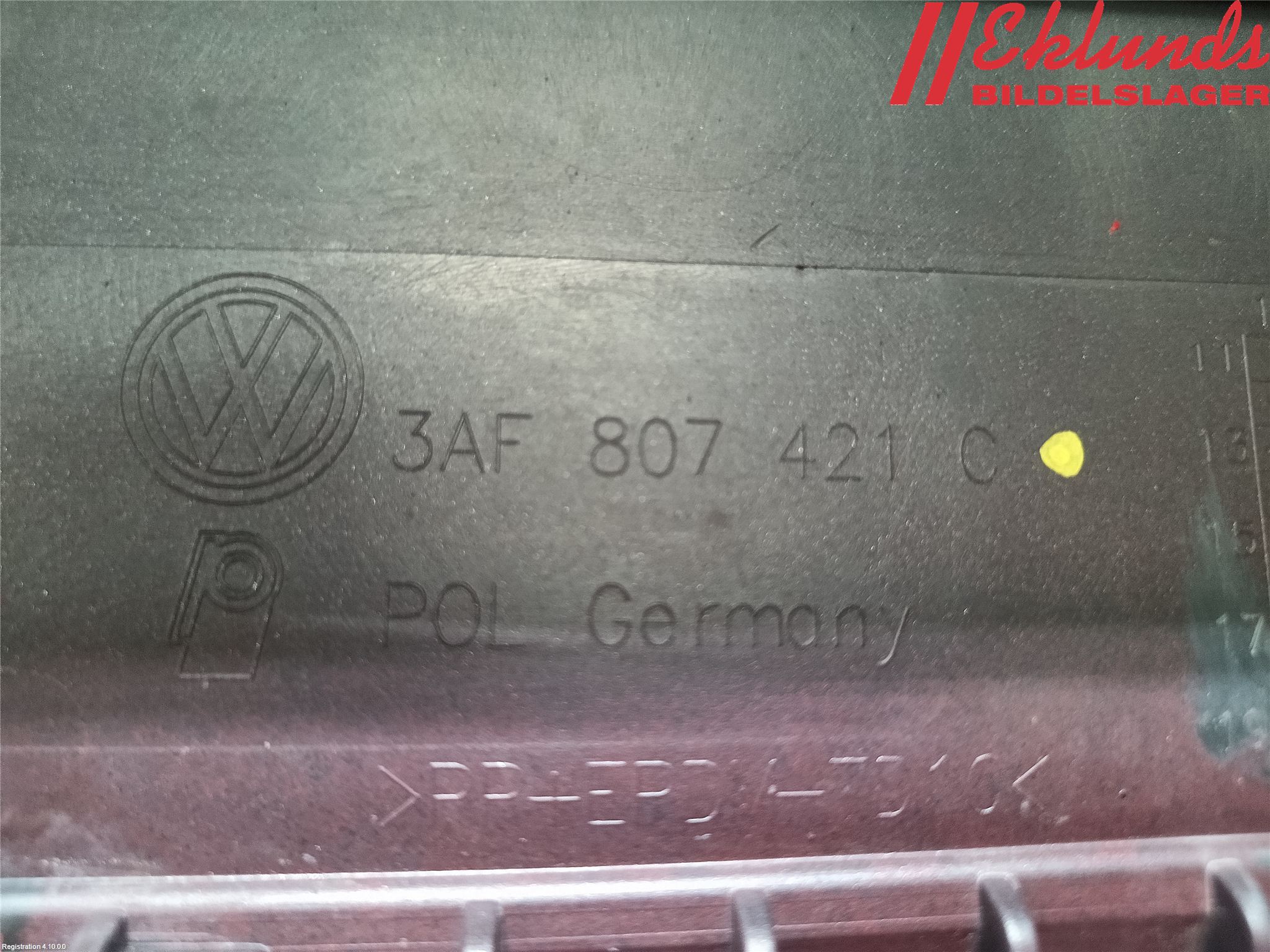 Volkswagen VW PASSAT 11-14 Stötfångarbeklädnad Bak