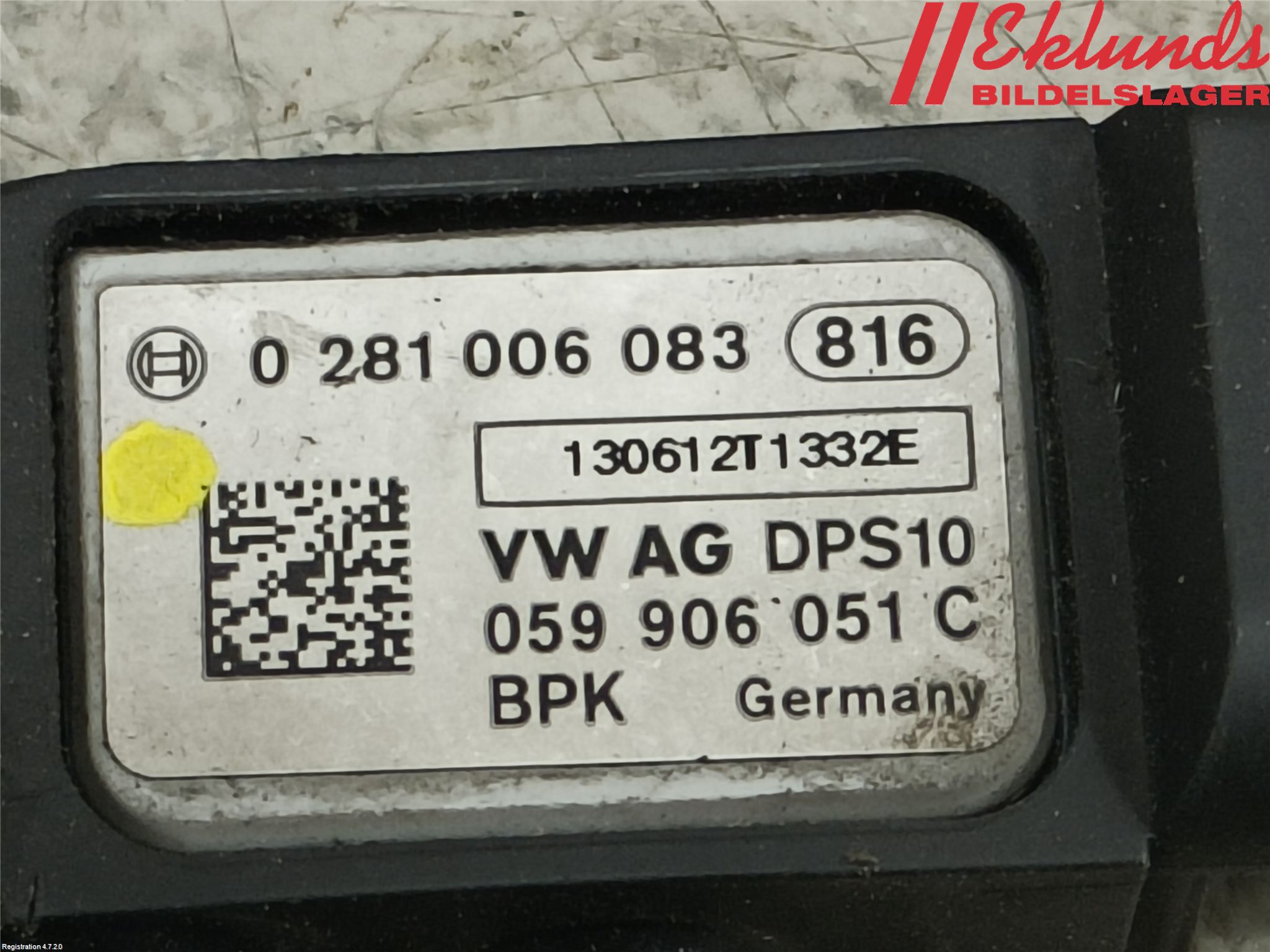 Audi A6/S6 4G 11-18 Givare Temp-Tryck Avgas