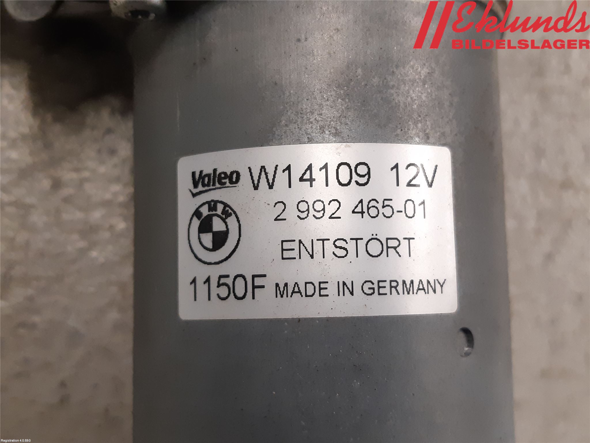 BMW X1 E84 10-15 Torkarmotor Vindruta