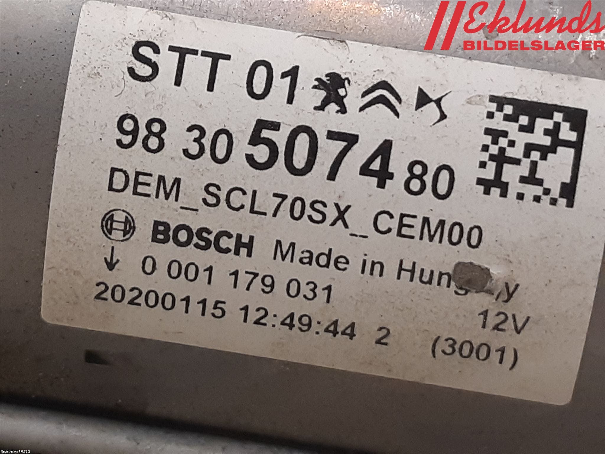 Citroen C3 AIRCROSS 18-23 Startmotor