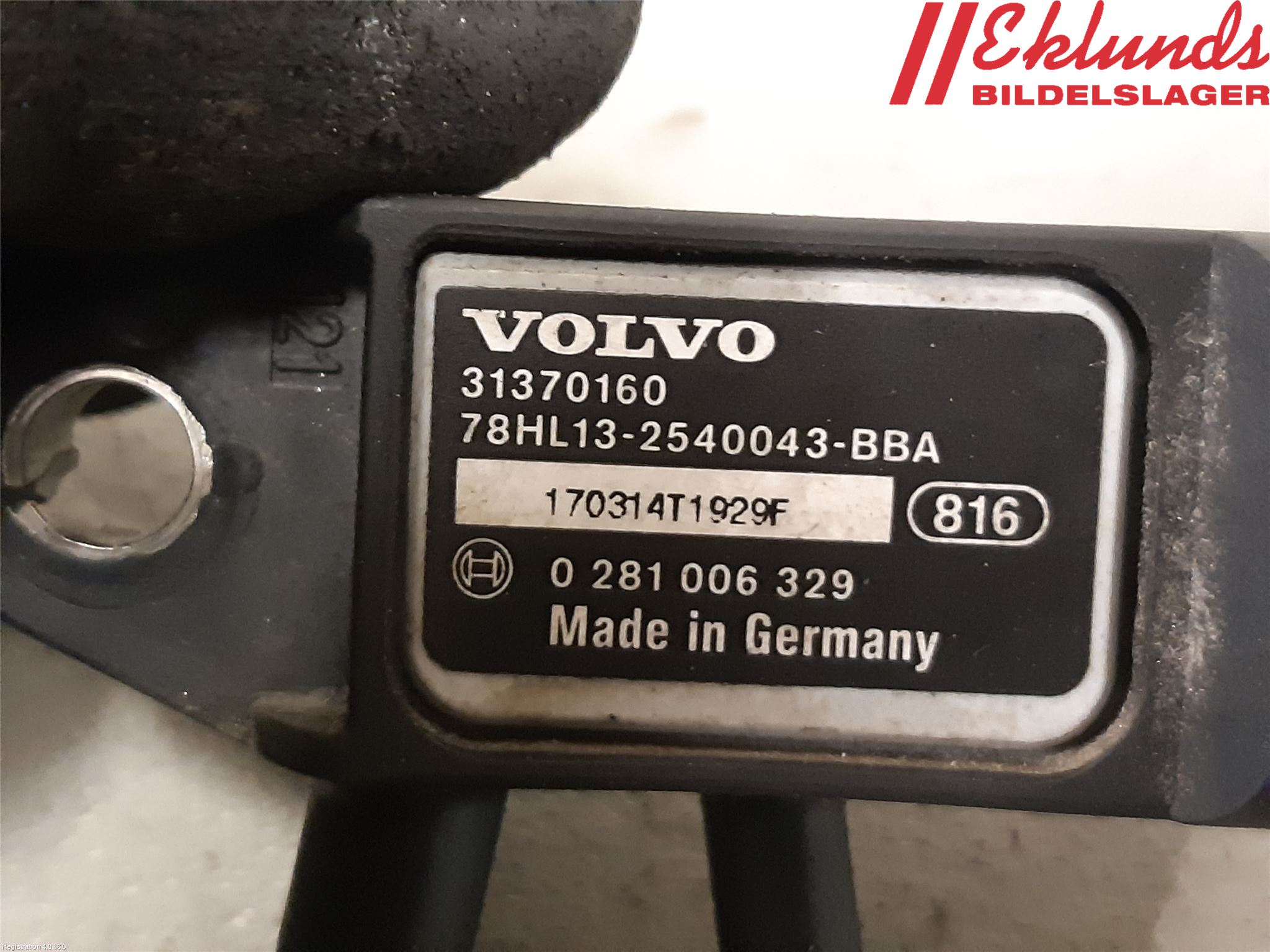 Volvo V40 12-19 Givare Temp-Tryck Avgas