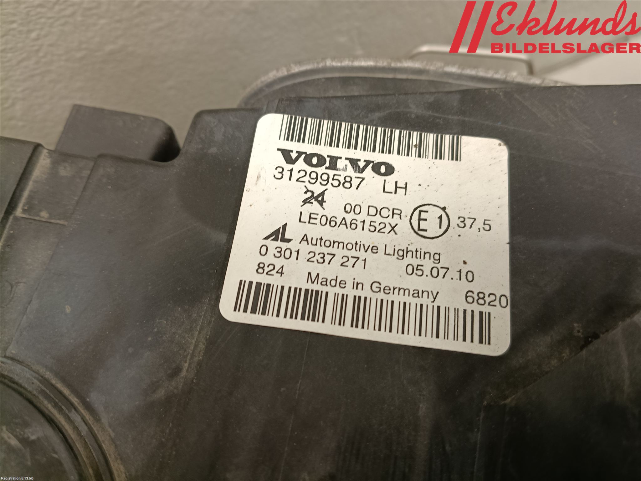 Volvo V50 08-12 Strålkastare Vänster