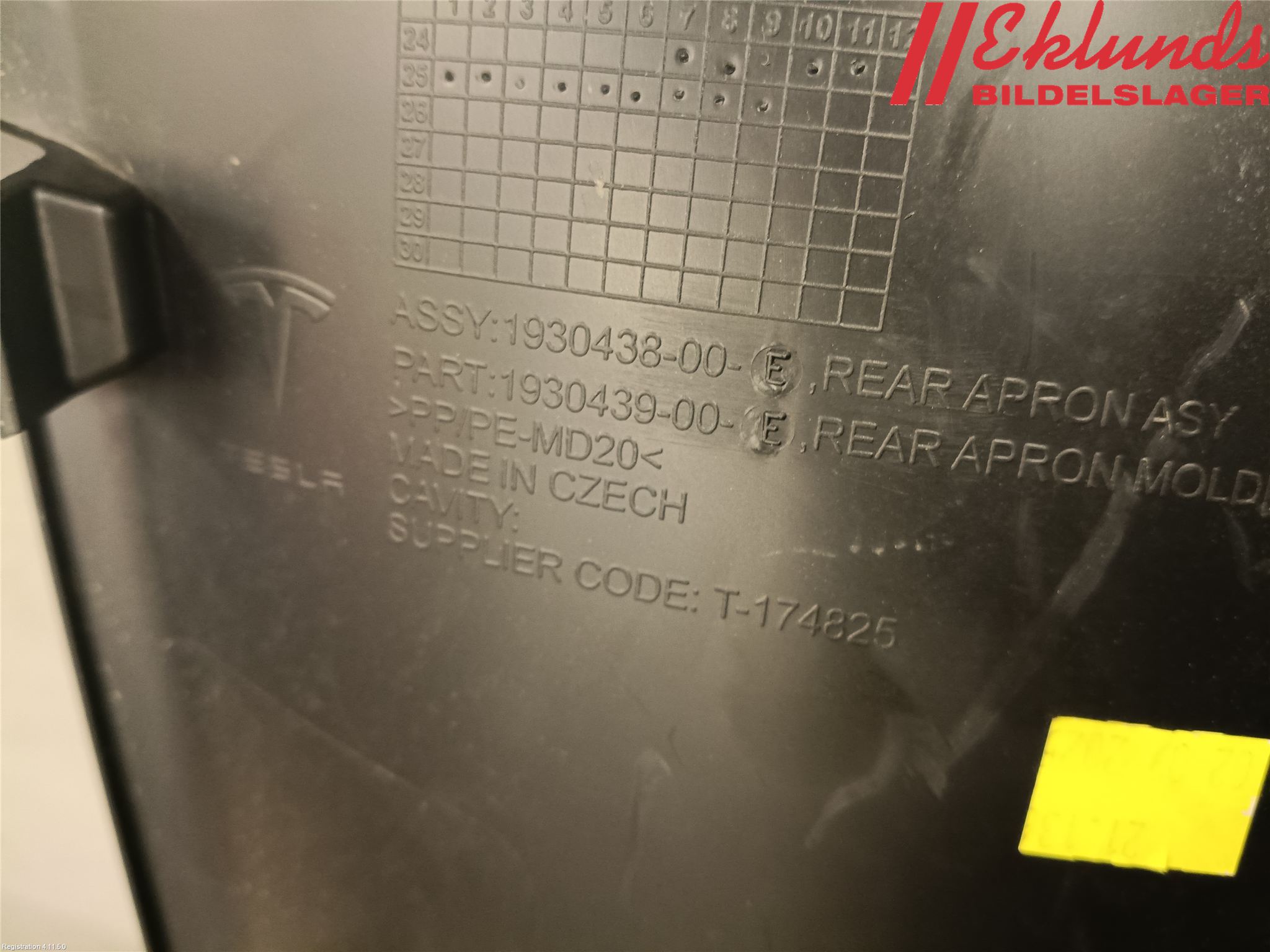 Tesla MODEL Y 21- Torpedplåt-Torpedplast