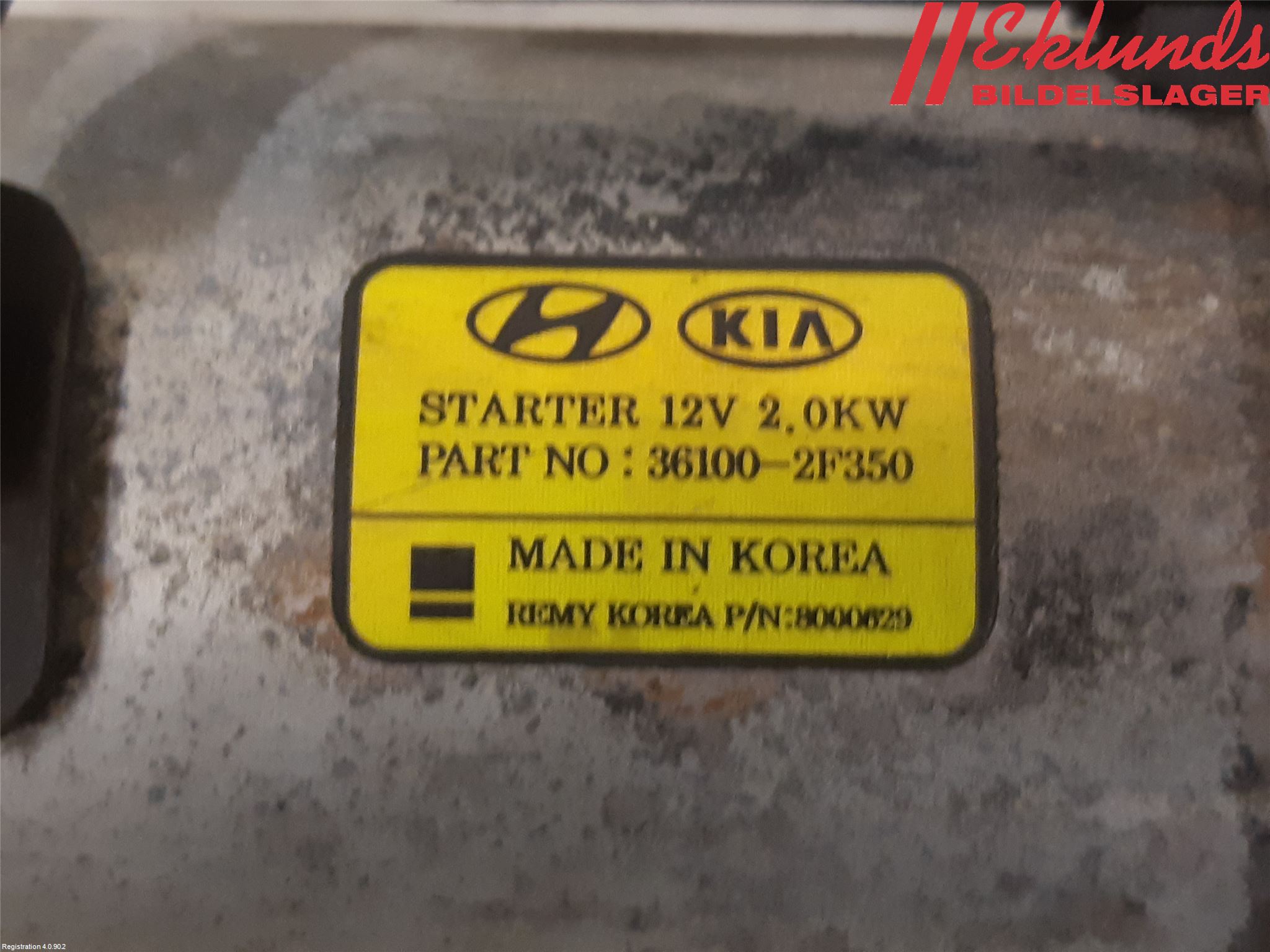 Kia SORENTO 15-20 Startmotor Diesel