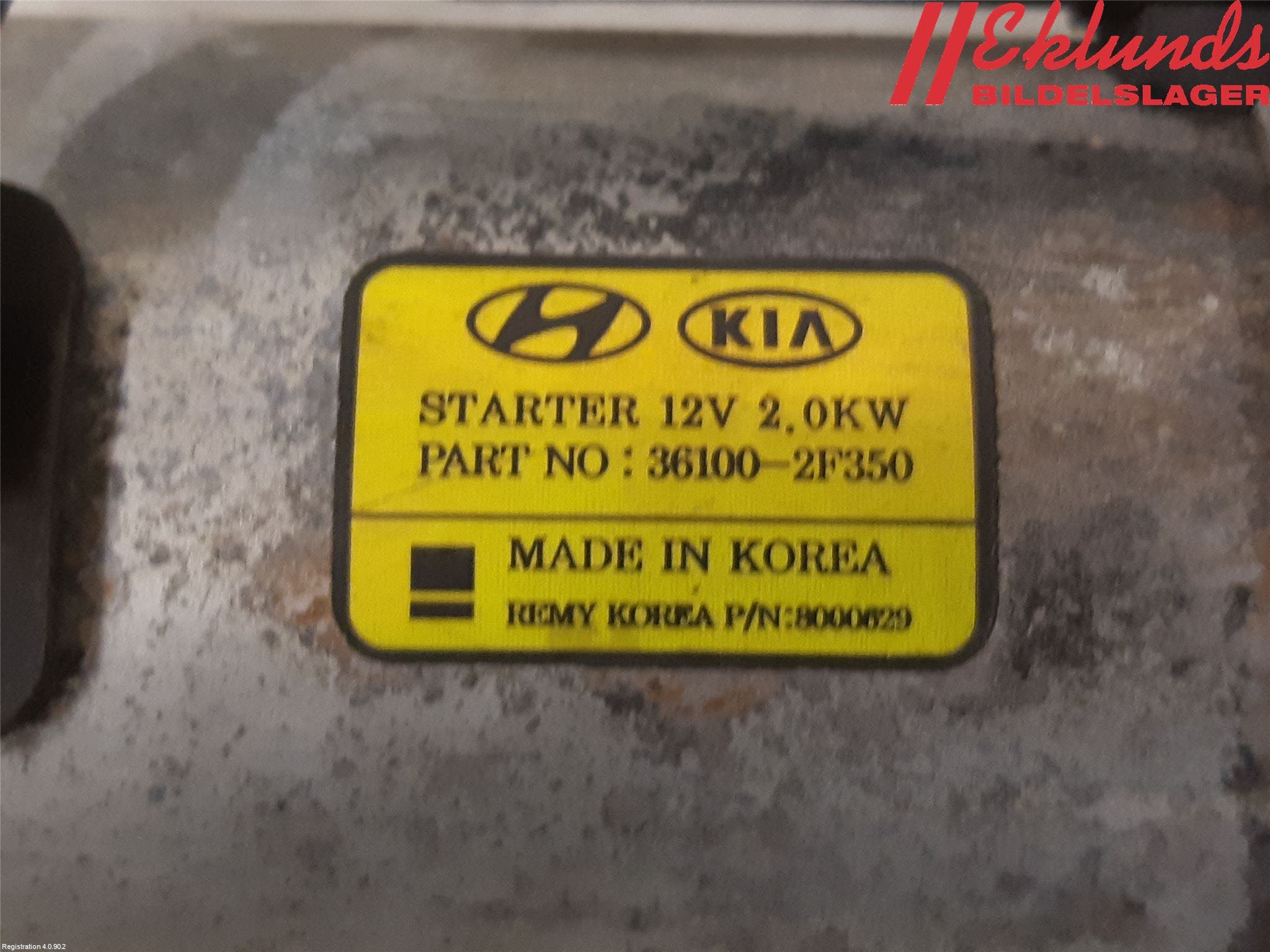 Kia SORENTO 15-20 Startmotor Diesel