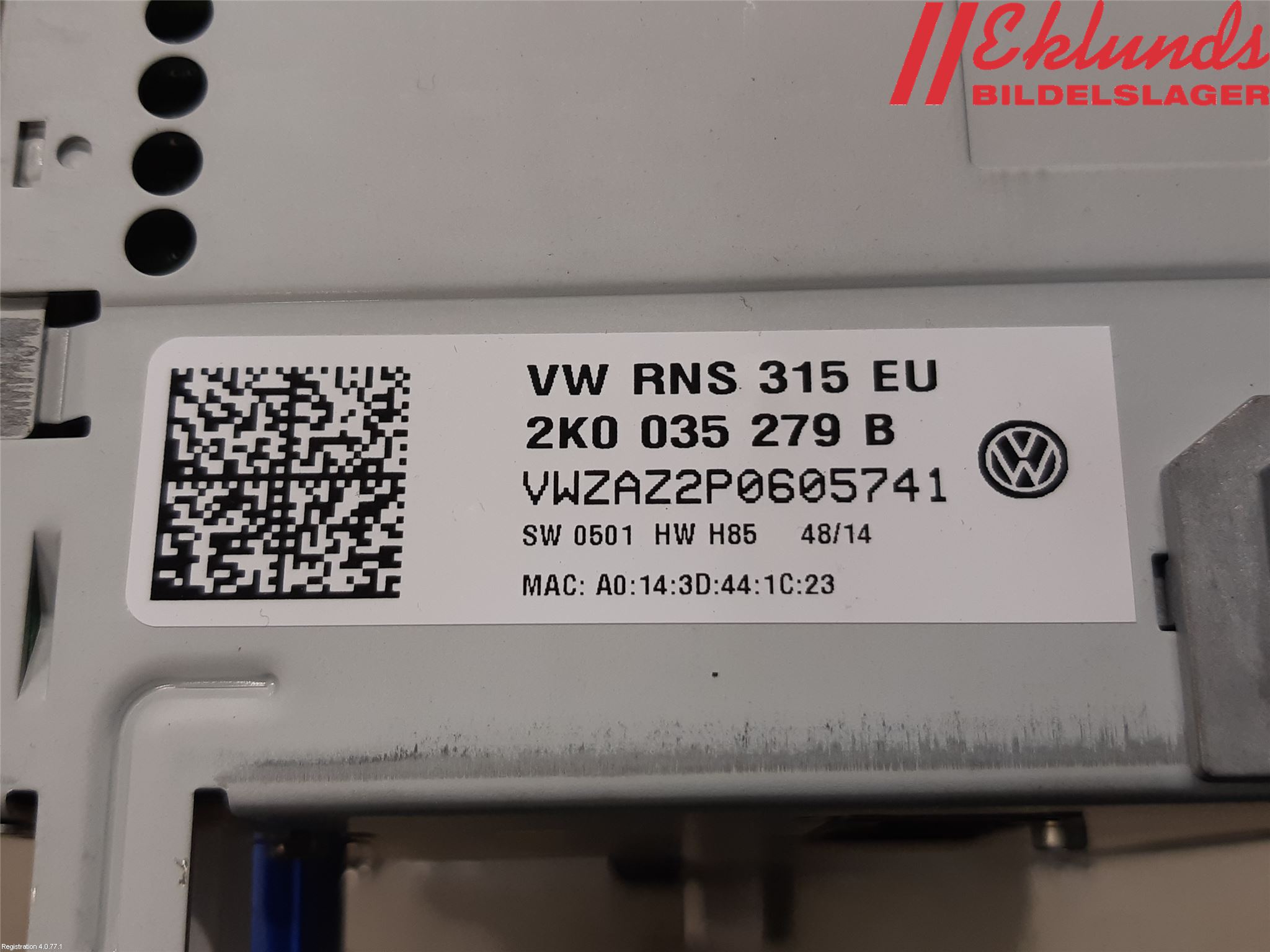 Volkswagen VW TOURAN 10-15 Cd Radio - Multimediapanel