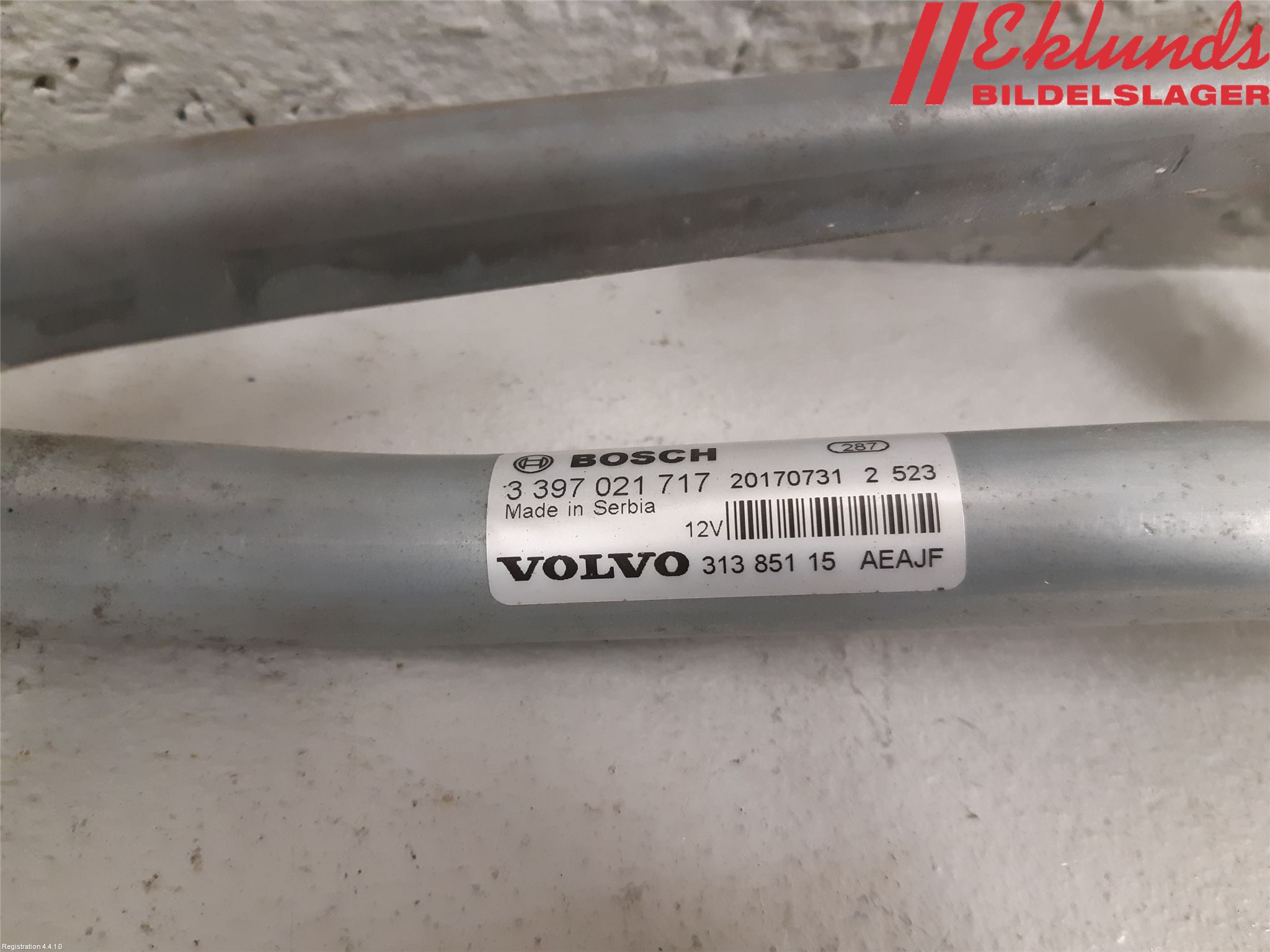 Volvo S90 17->> Torkarmekanism Vindruta