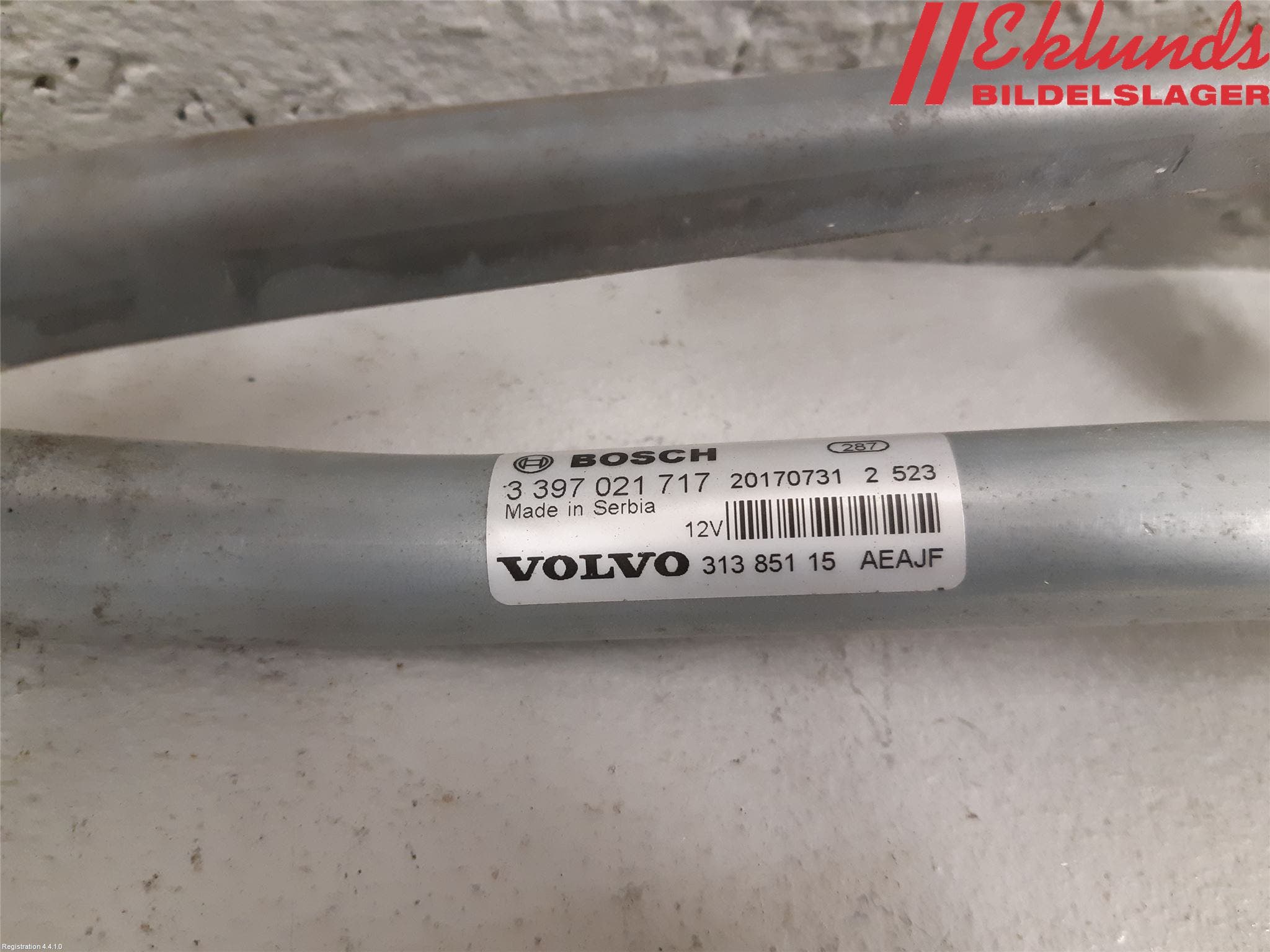 Volvo S90 17->> Torkarmekanism Vindruta